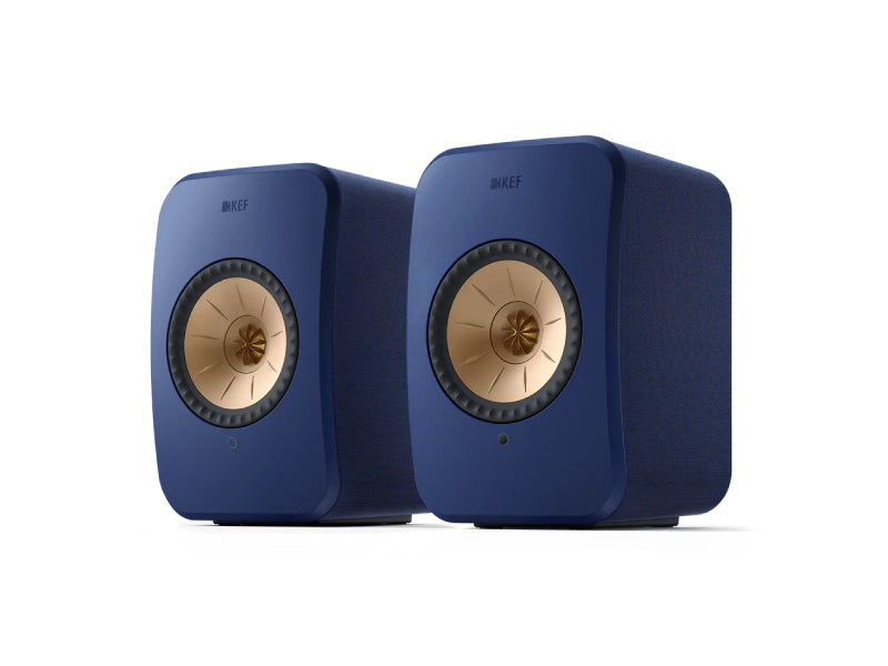 KEF LSX II Wireless Speakers + KEF P1 Desk Pads