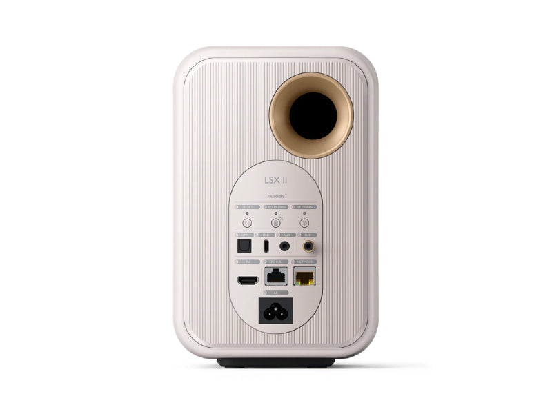 KEF LSX II Wireless Speakers + KEF P1 Desk Pads