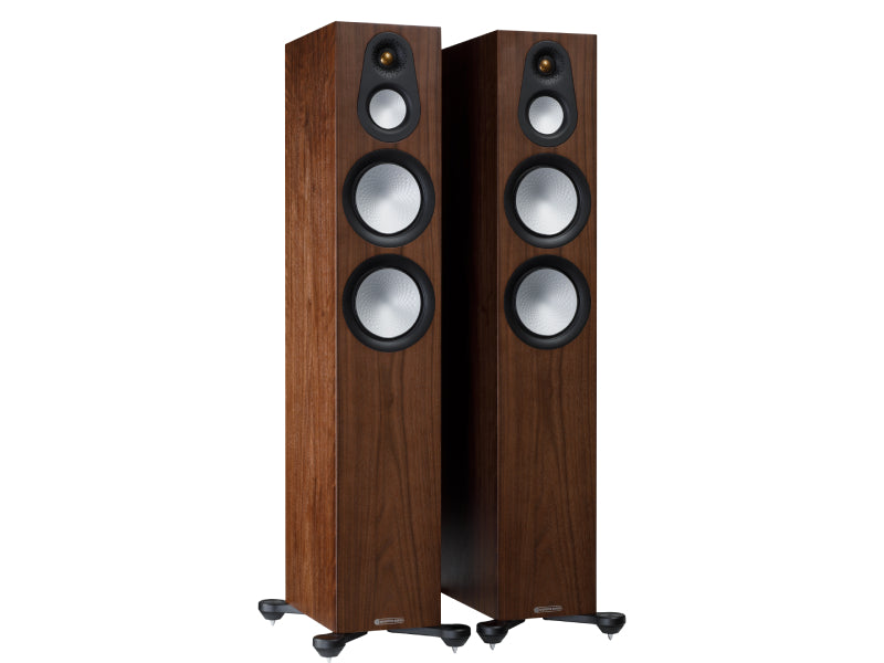 Monitor Audio Silver 300 7G Floorstanding Speakers Natural Walnut