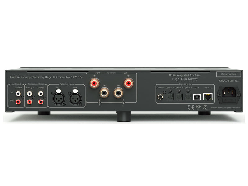 Hegel H120 Integrated Streaming Amplifier Rear