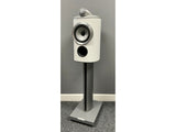 Bowers & Wilkins 805 D4 White Bookshelf Speakers with FS-805 Silver Floor Stands (Ex demonstration)