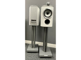 Bowers & Wilkins 805 D4 White Bookshelf Speakers with FS-805 Silver Floor Stands (Ex demonstration)