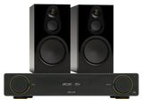 Arcam A5+ Integrated Amplifier with Monitor Audio Silver 8G 100 Bookshelf Speakers
