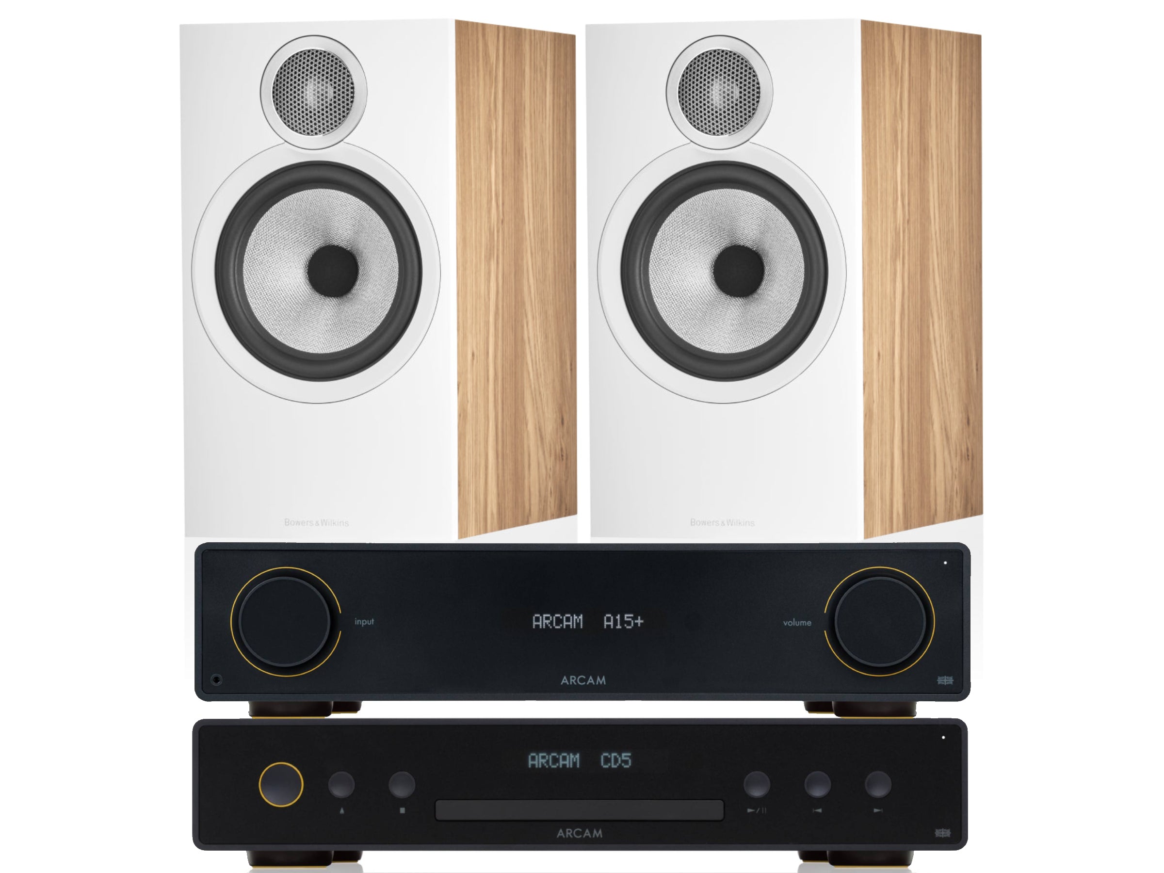 Arcam A15+ with CD5 CD Player and Bowers & Wilkins 606 S3 (2025 Model)