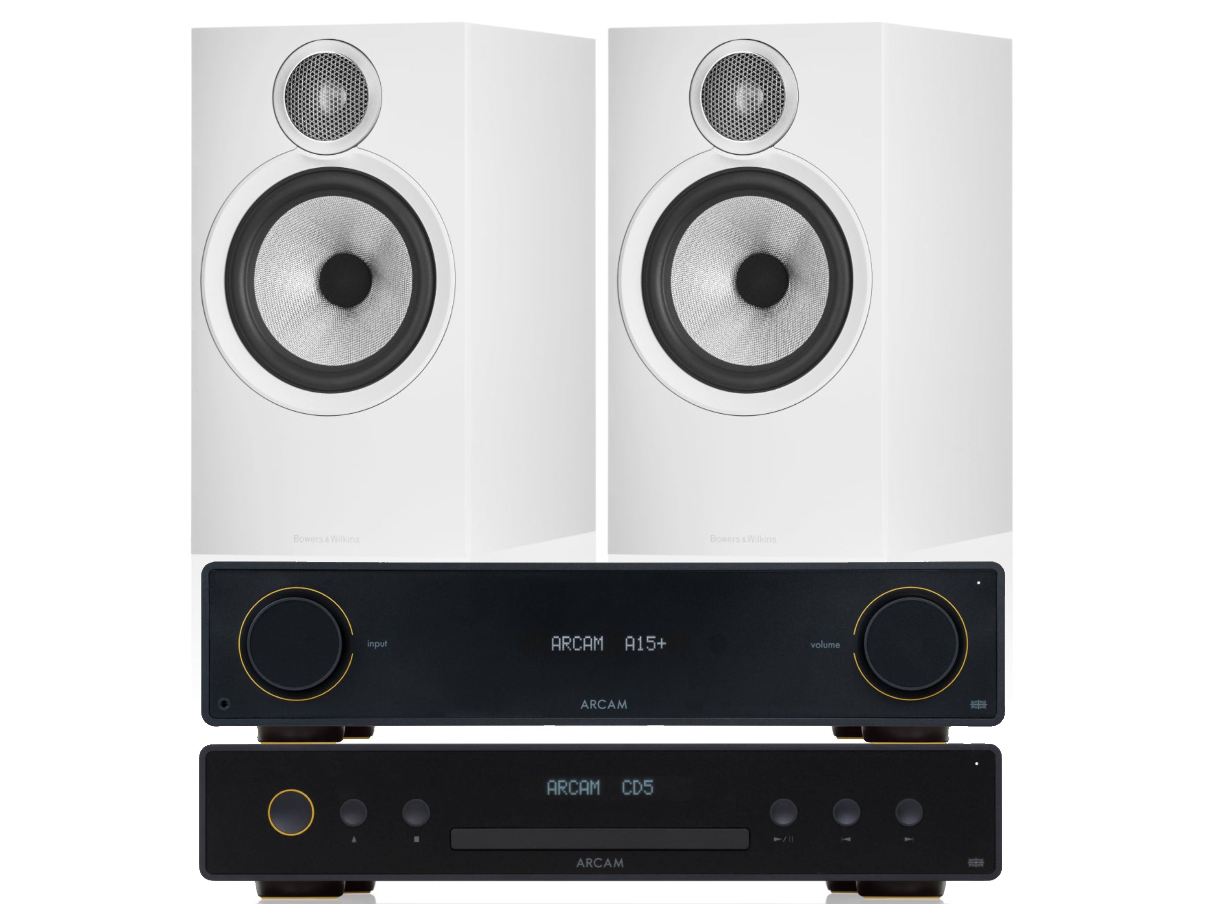 Arcam A15+ with CD5 CD Player and Bowers & Wilkins 606 S3 (2025 Model)