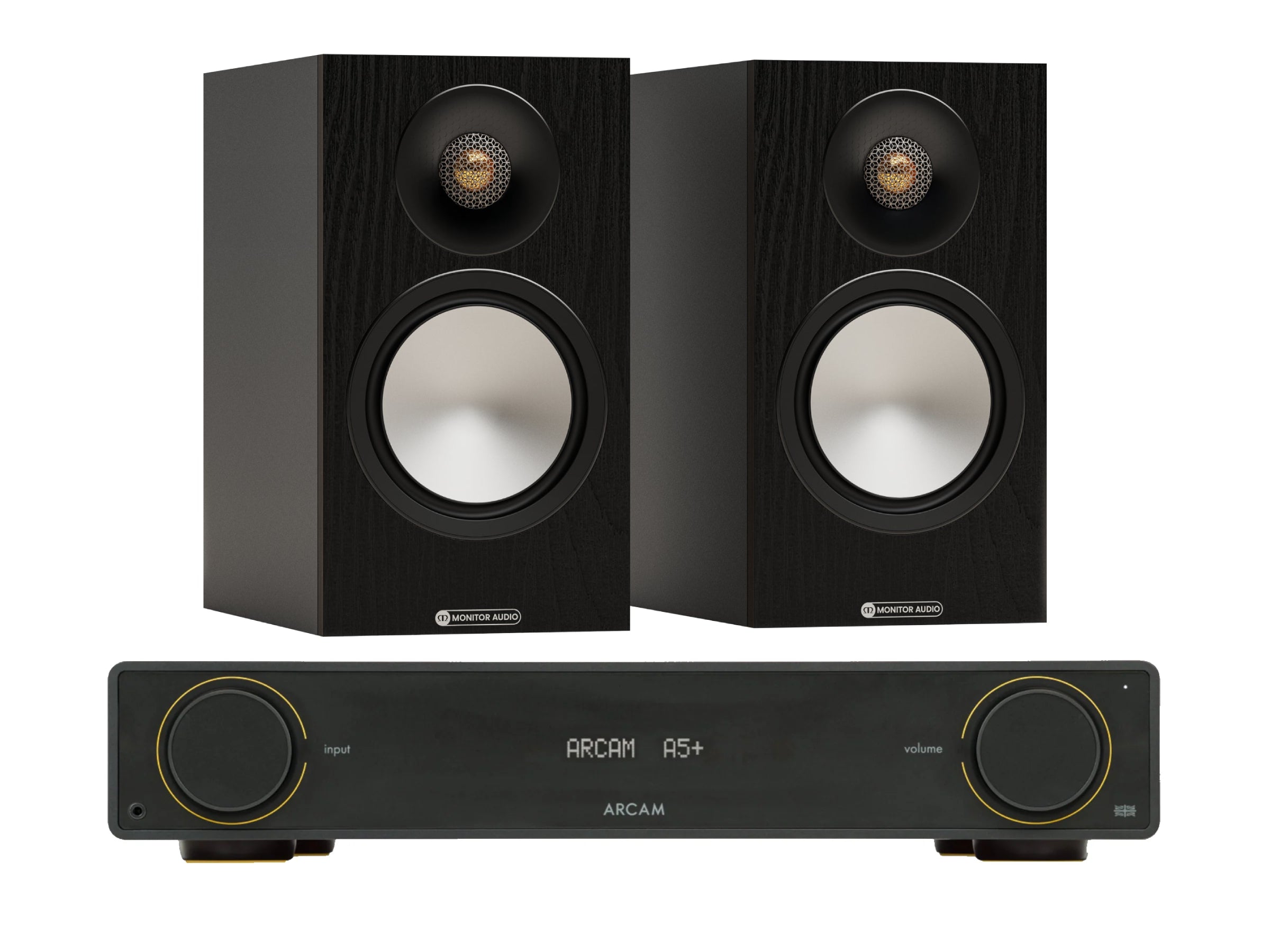 Arcam A5+ with Monitor Audio Bronze 50 7G Bookshelf Speakers