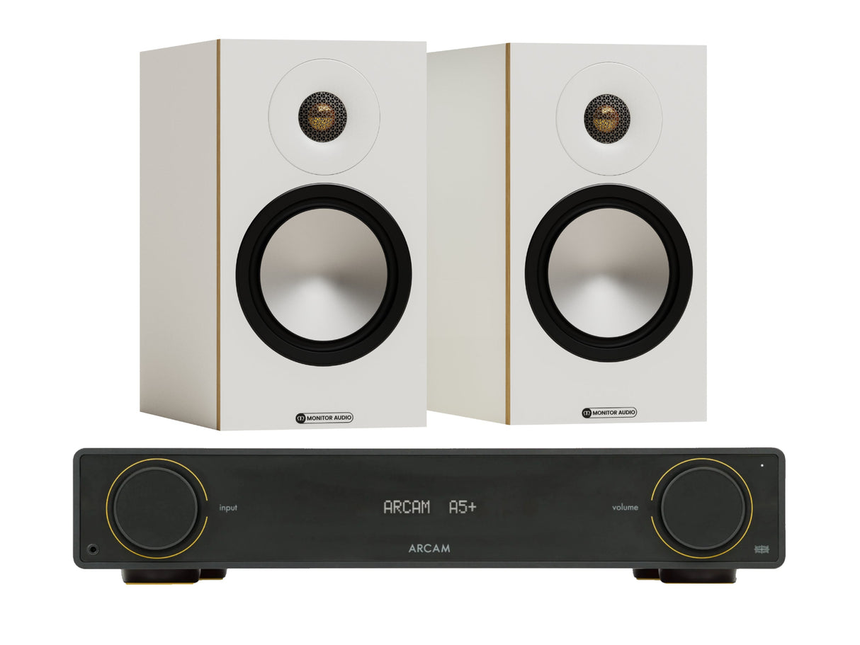 Arcam A5+ with Monitor Audio Bronze 50 7G Bookshelf Speakers