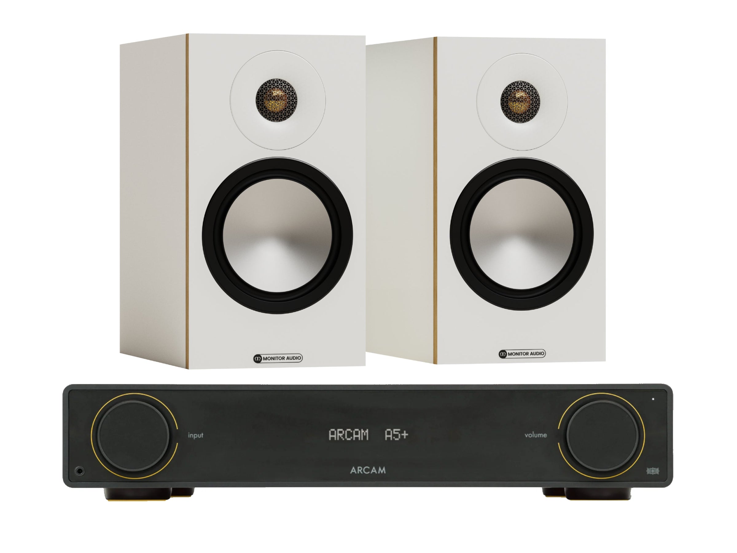 Arcam A5+ with Monitor Audio Bronze 50 7G Bookshelf Speakers