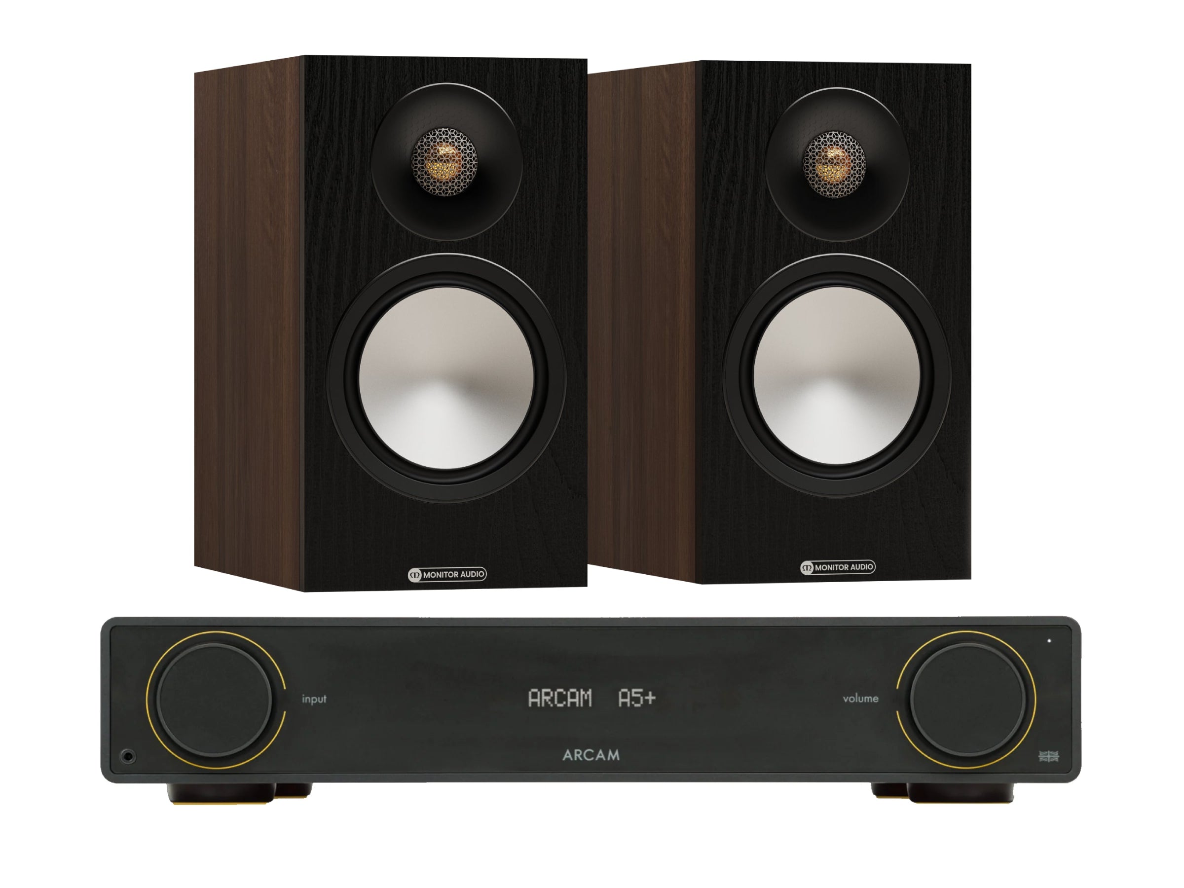 Arcam A5+ with Monitor Audio Bronze 50 7G Bookshelf Speakers