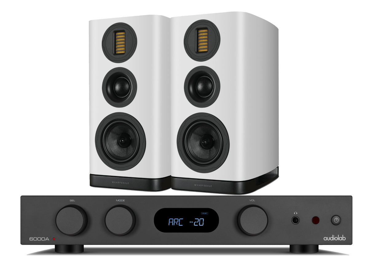 Audiolab 6000A Mkii with Wharfedale EVO 5.2 Bookshelf Speakers