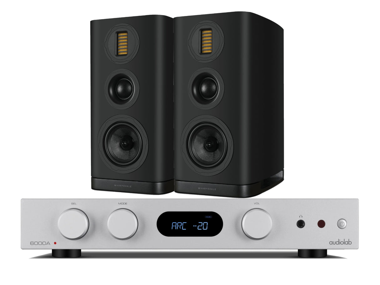 Audiolab 6000A Mkii with Wharfedale EVO 5.2 Bookshelf Speakers
