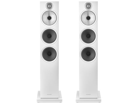 Bowers & Wilkins 603 S3 Speakers White Front View