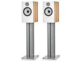 Bowers & Wilkins 606 S3 Speakers Oak on FS-600 Stands Silver