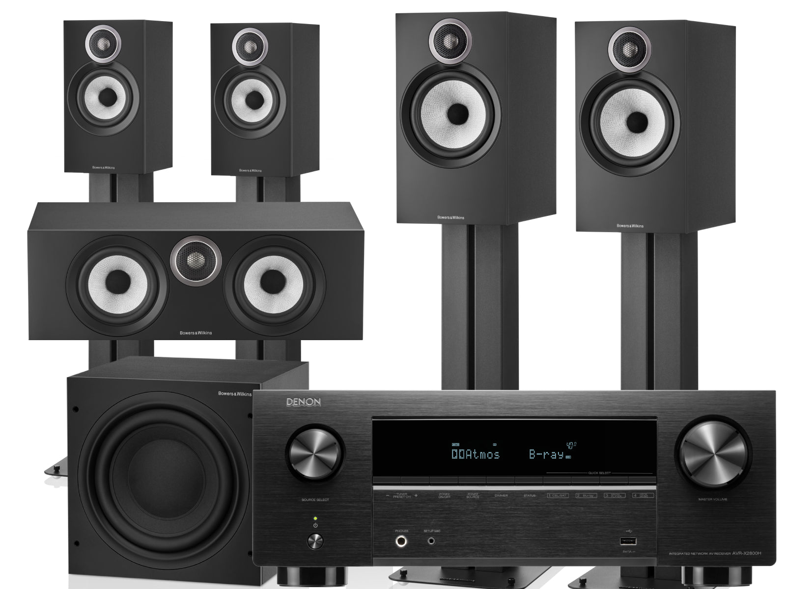 Denon AVR-X2800H AV Amplifier + Bowers & Wilkins 606 S3 5.1 Home Cinem –  Doug Brady HiFi