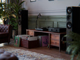 Hegel A200 in a listening room with Amphion loudspeakers