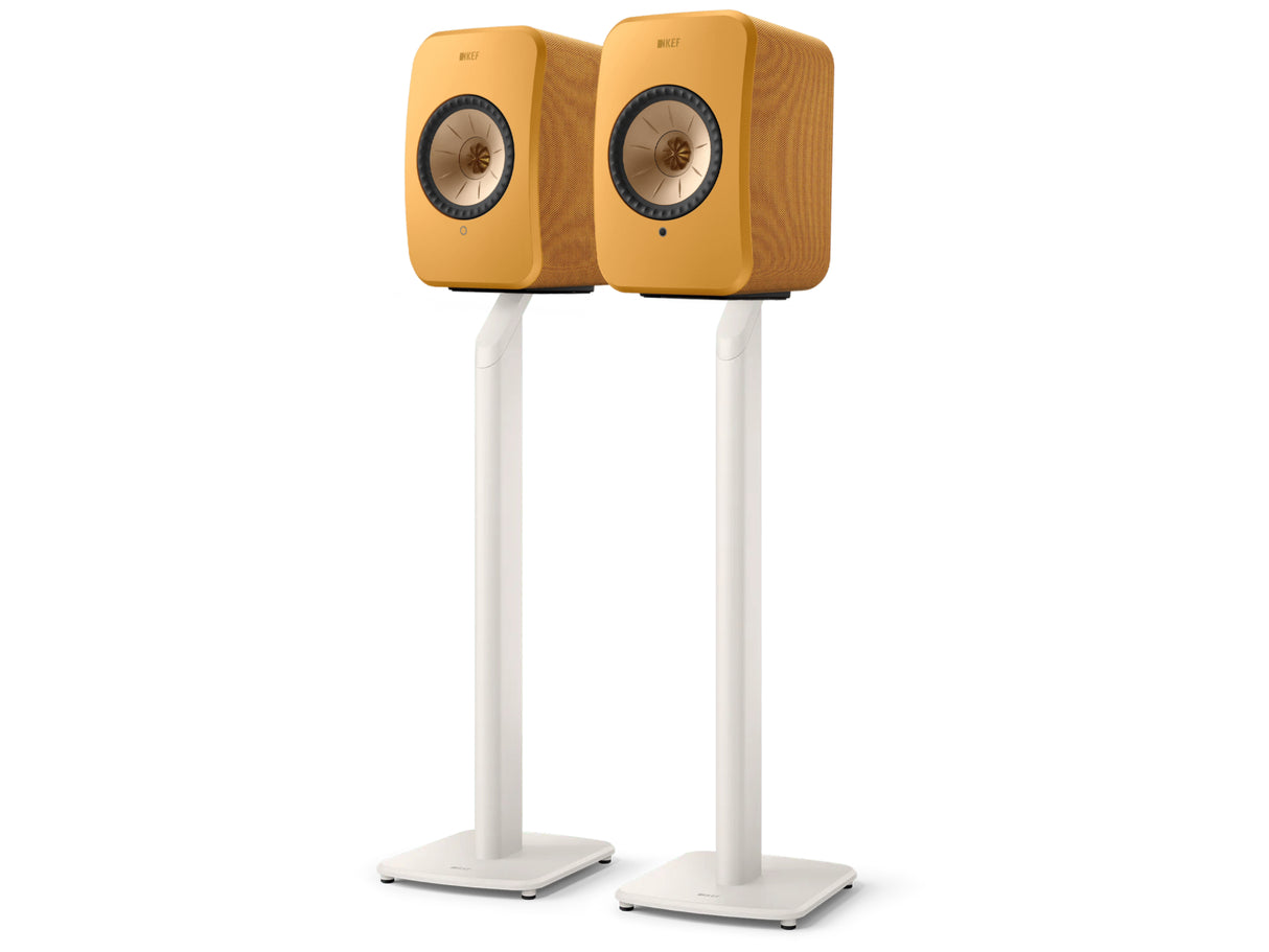 KEF LSX II Wireless Speakers with  KEF S1 Floor Stands