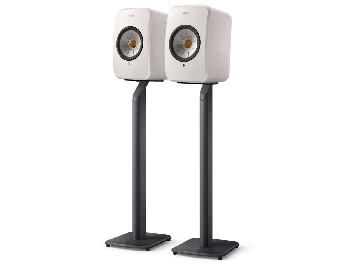 KEF LSX II Wireless Speakers with  KEF S1 Floor Stands