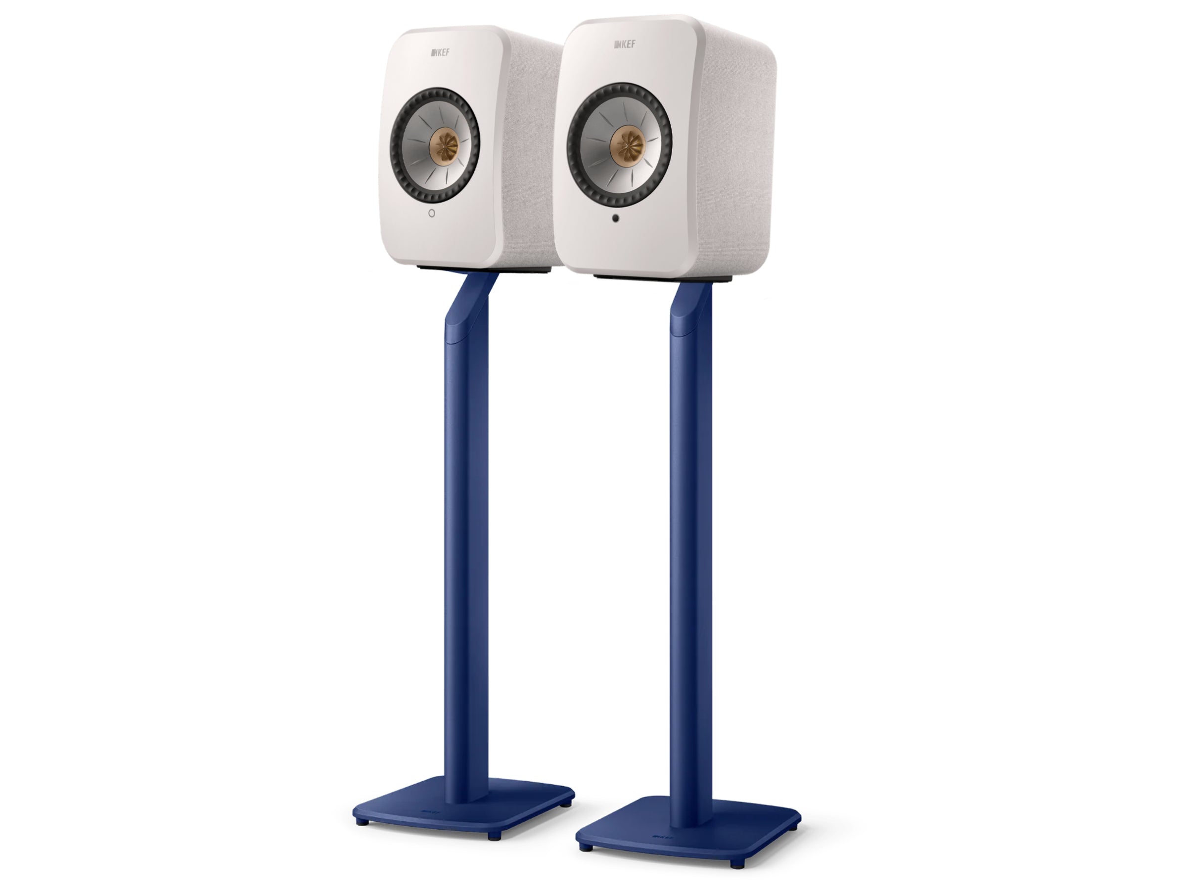 KEF LSX II Wireless Speakers with  KEF S1 Floor Stands