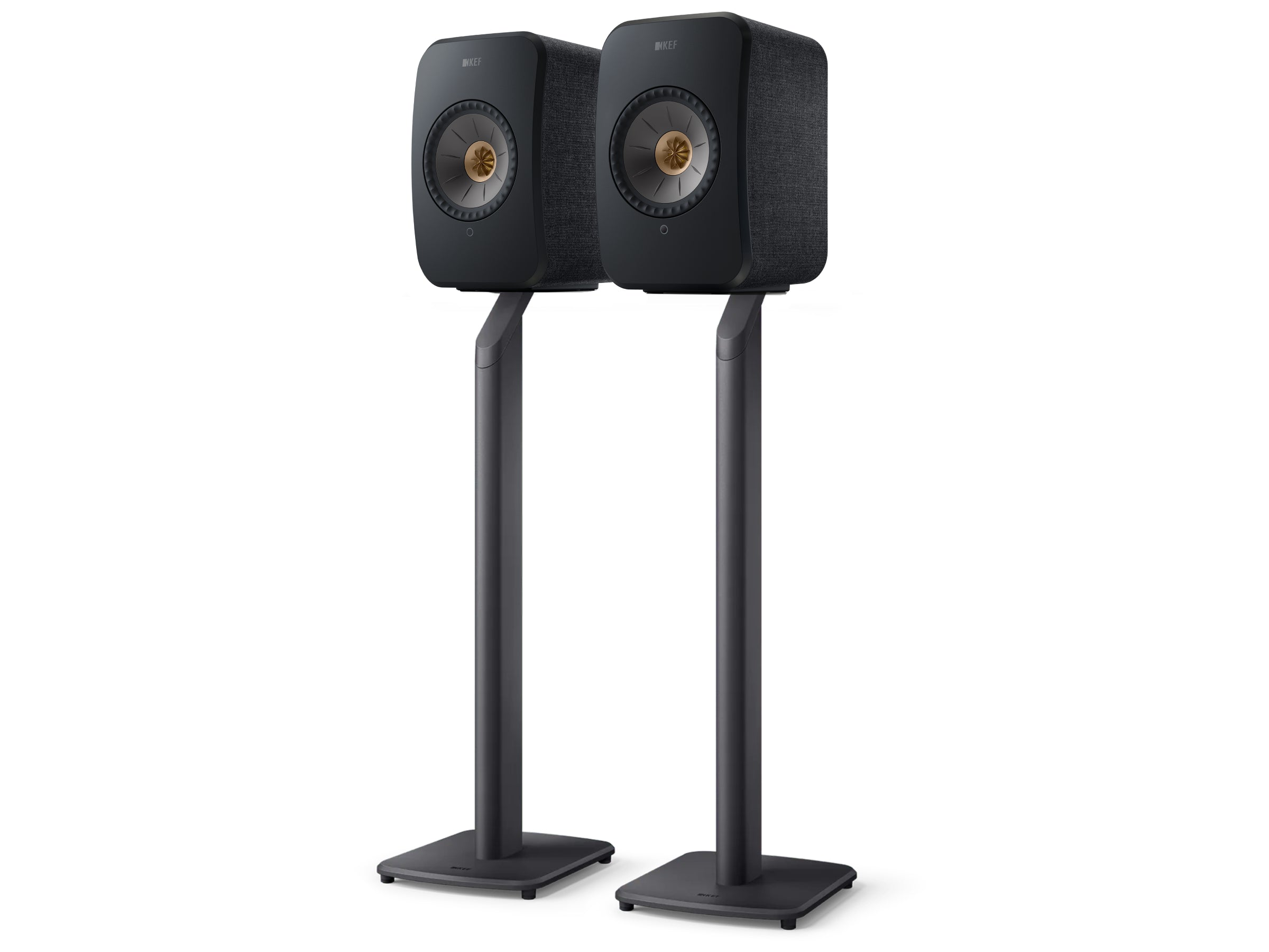KEF LSX II Wireless Speakers +  KEF S1 Floor Stands