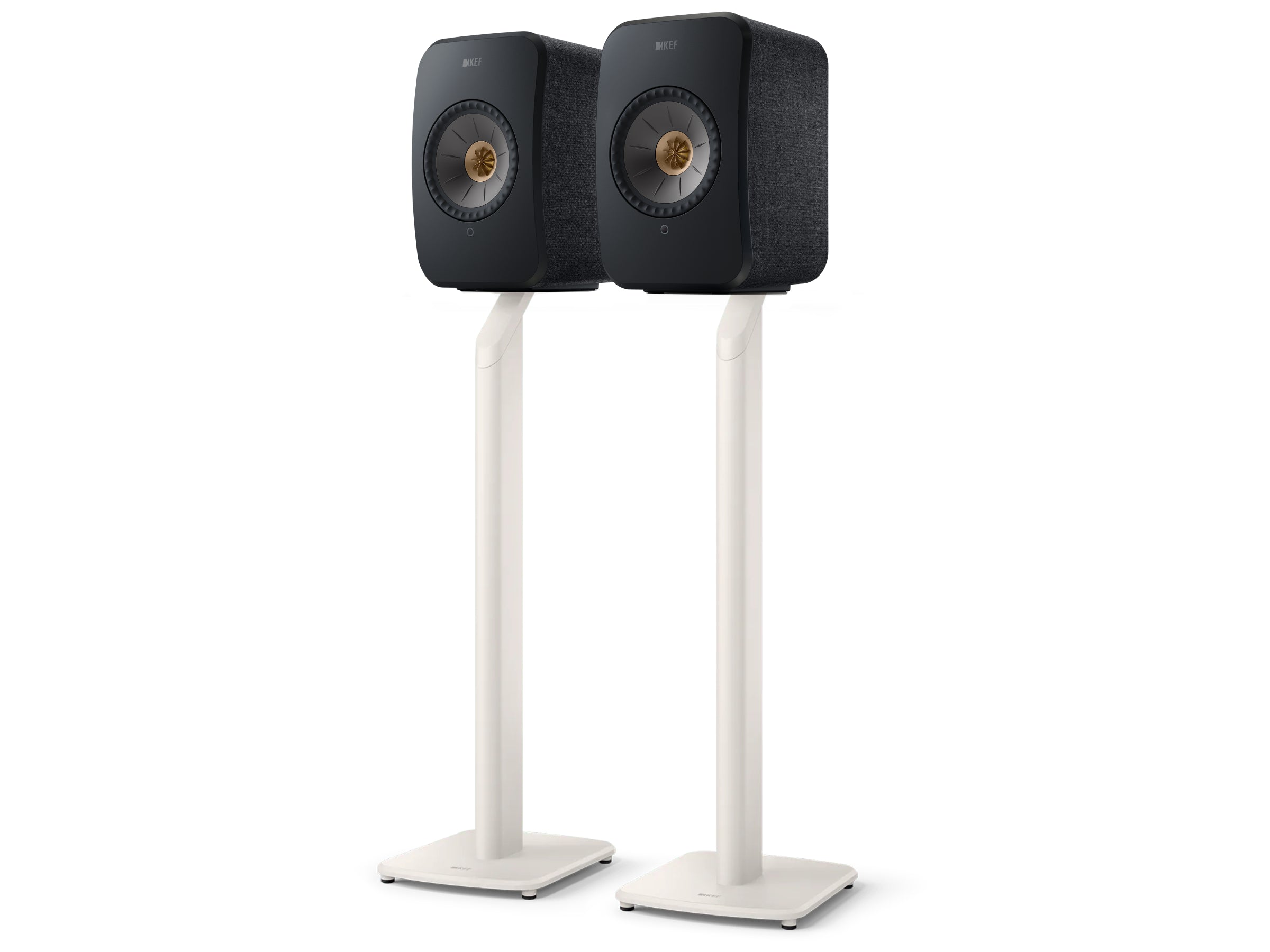 KEF LSX II Wireless Speakers +  KEF S1 Floor Stands