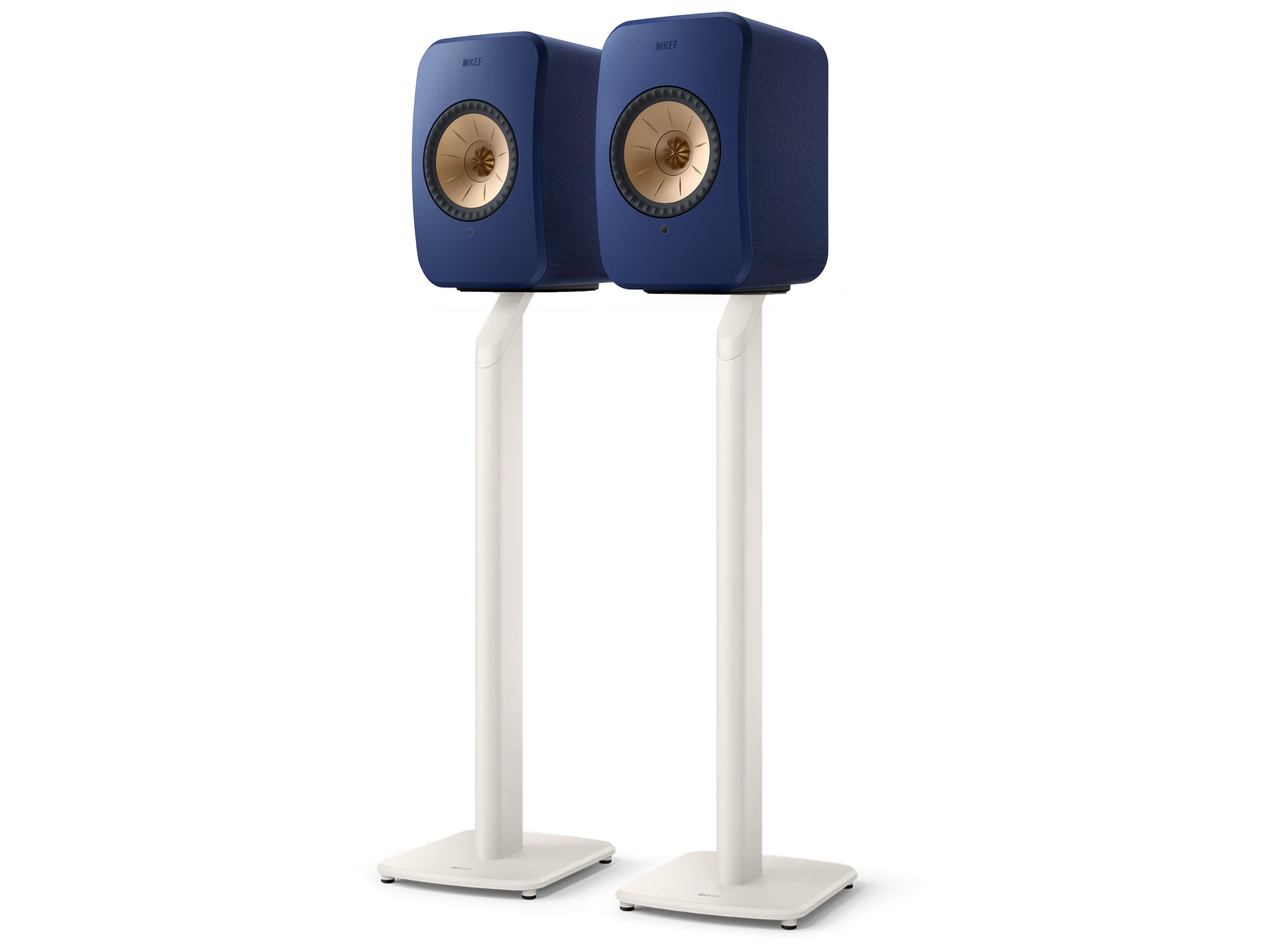 KEF LSX II Wireless Speakers +  KEF S1 Floor Stands