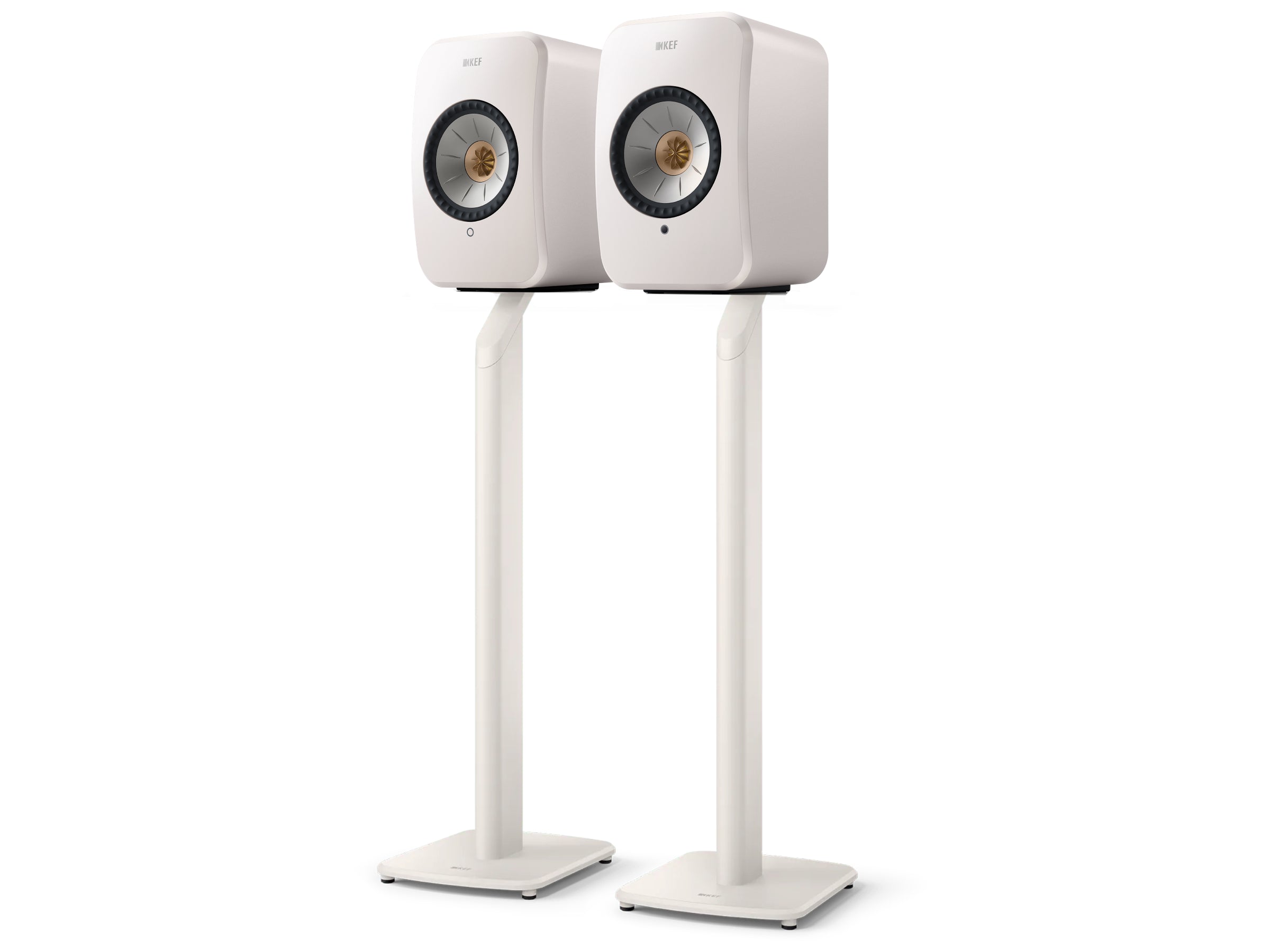 KEF LSX II Wireless Speakers +  KEF S1 Floor Stands