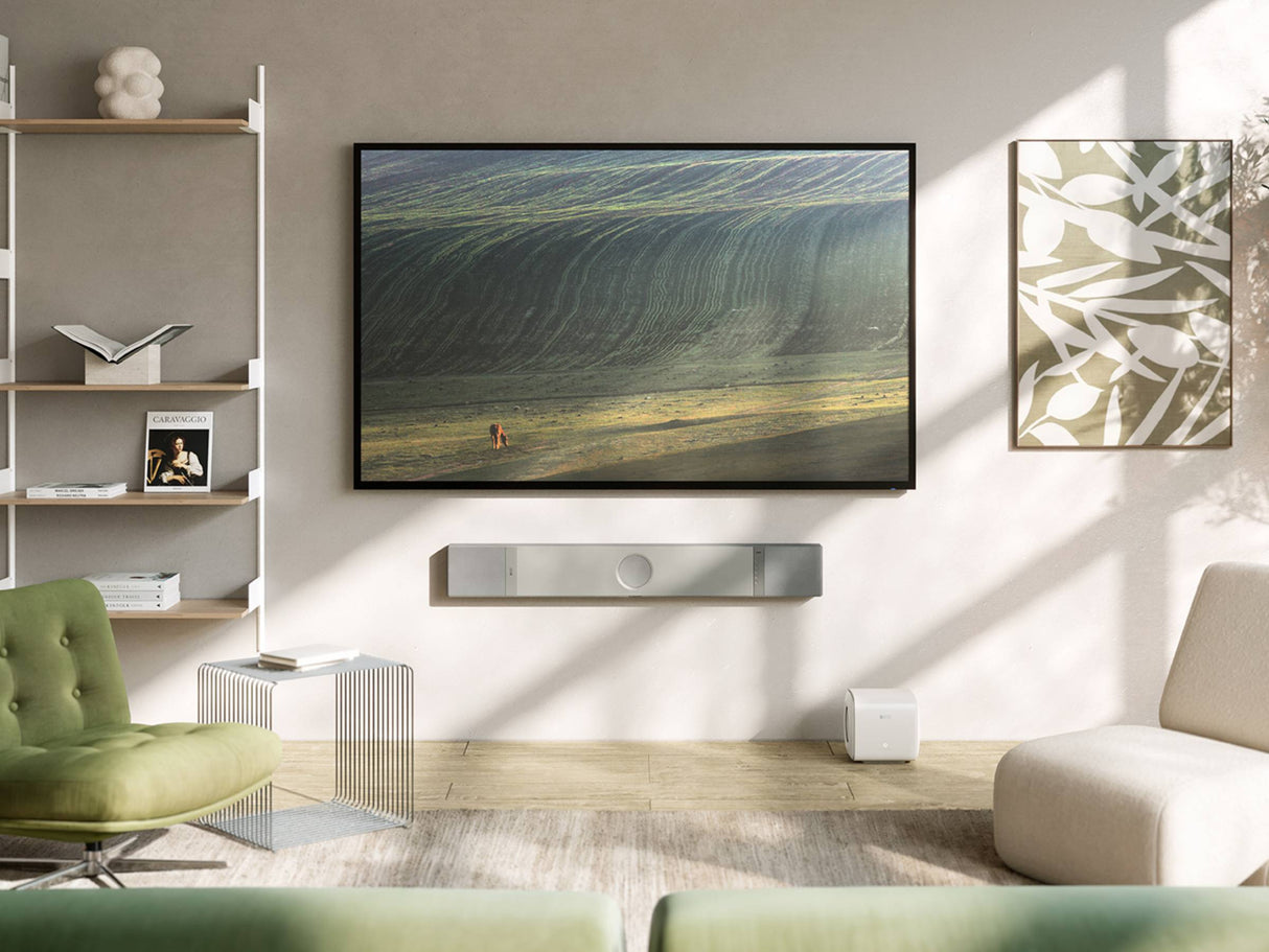 KEF XIO Soundbar with KEF KC62 Subwoofer & KW2 RX Receiver