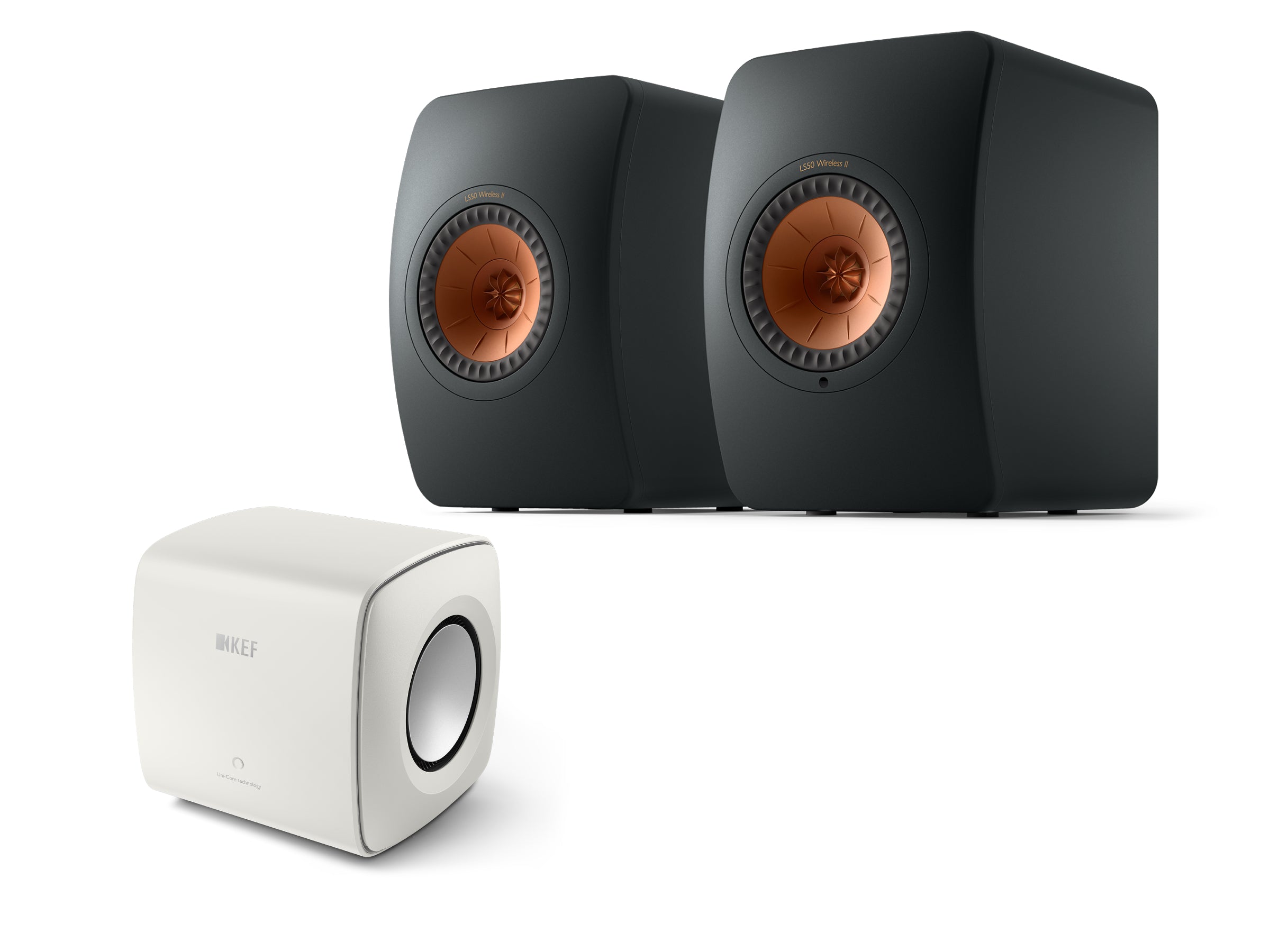 KEF LS50 Wireless II + KC62 Subwoofer Wireless Speaker System