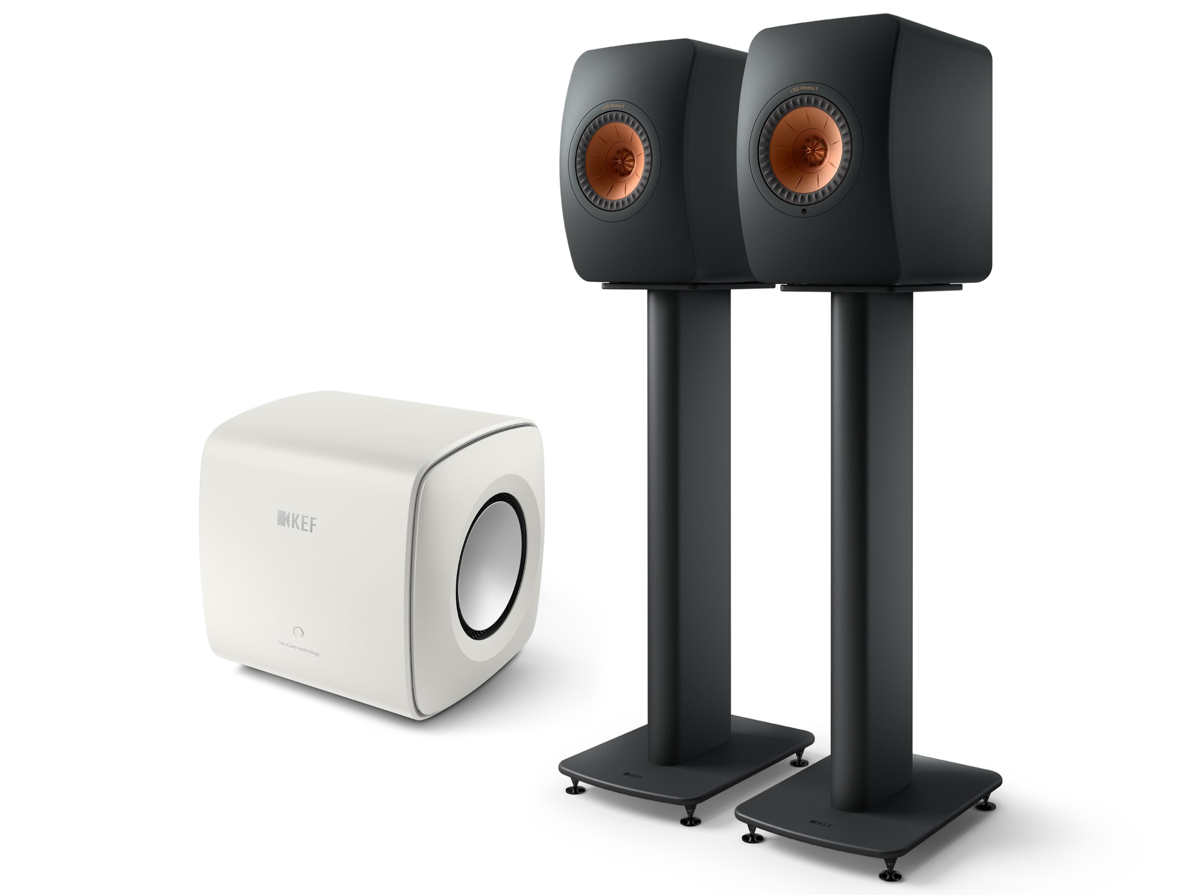 KEF LS50 Wireless II + KC62 Subwoofer Wireless Speaker System