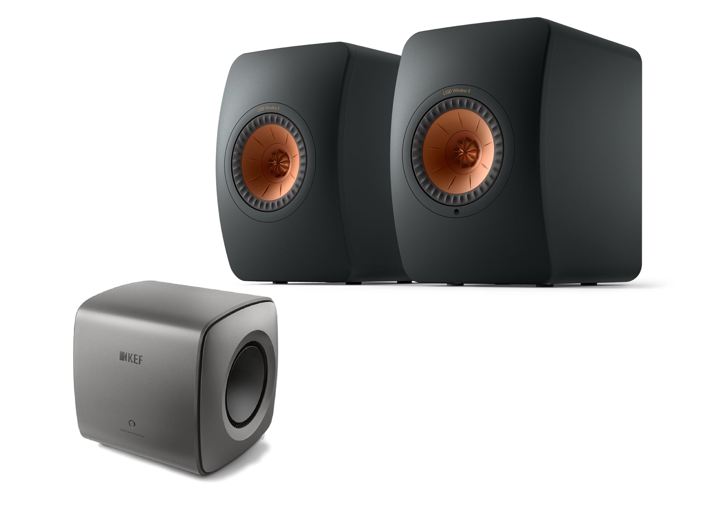 KEF LS50 Wireless II + KC62 Subwoofer Wireless Speaker System