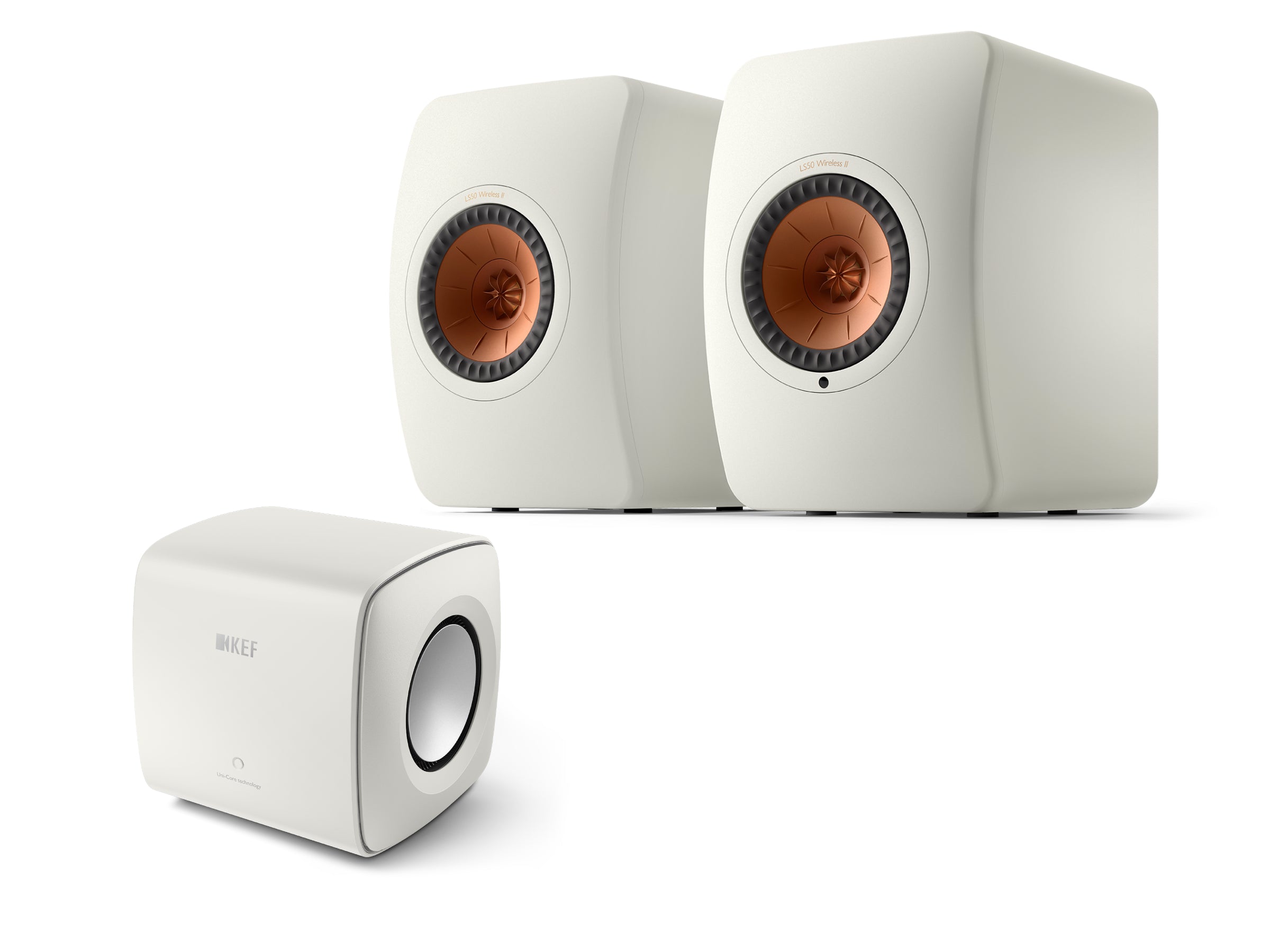 KEF LS50 Wireless II + KC62 Subwoofer Wireless Speaker System