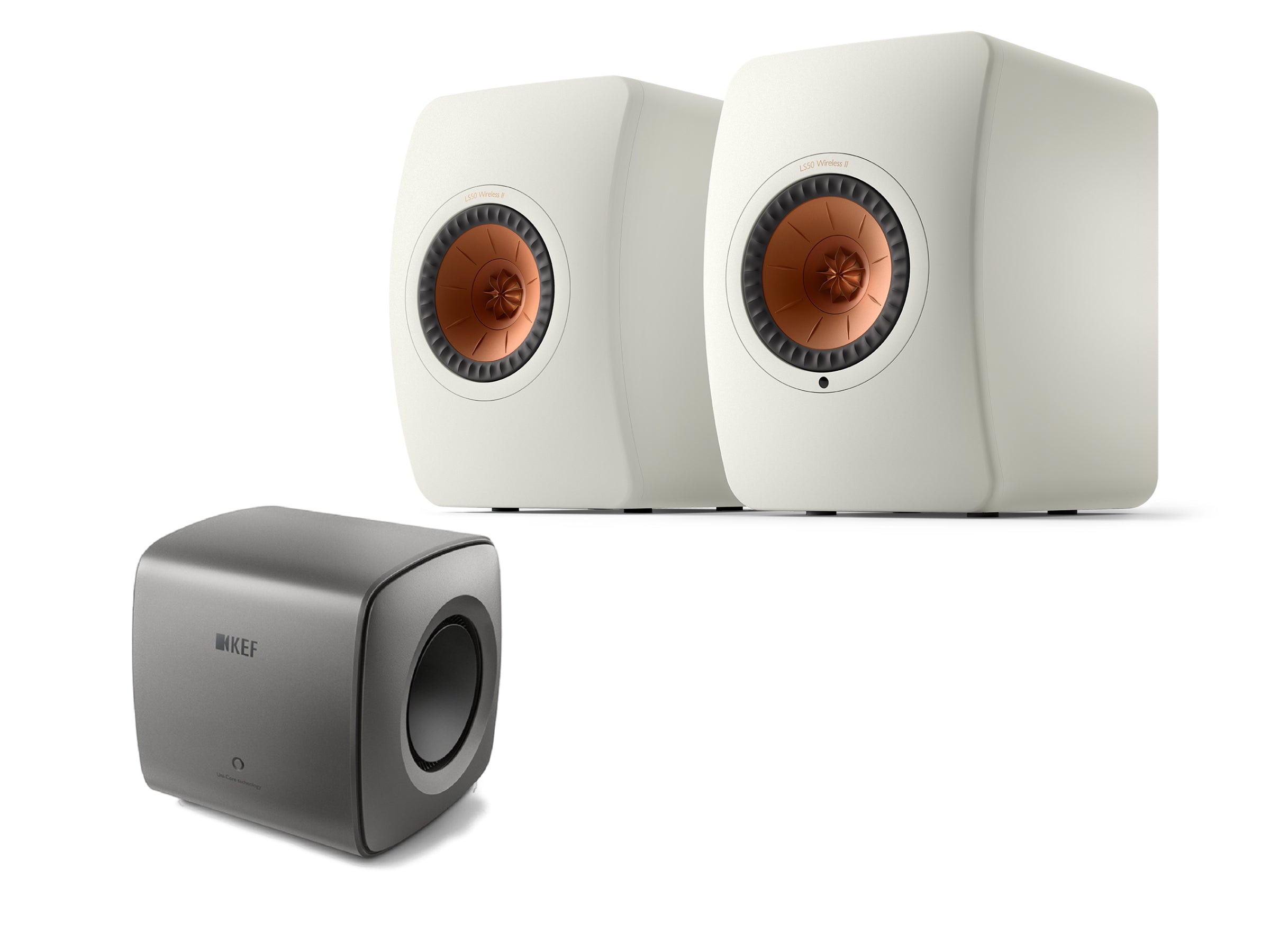 KEF LS50 Wireless II + KC62 Subwoofer Wireless Speaker System