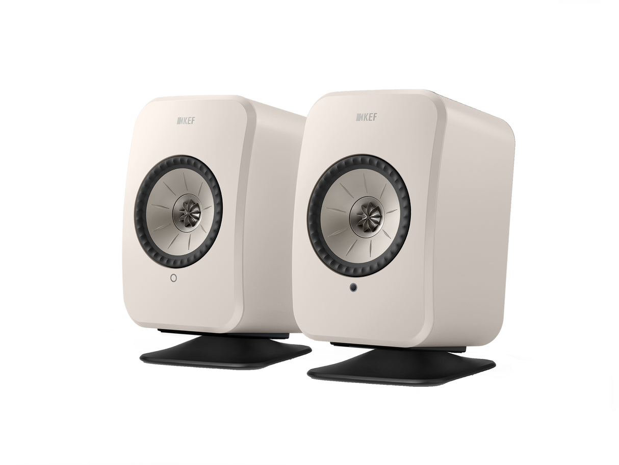 KEF LSX II LT Wireless Speakers + KEF P1 Desk Pad