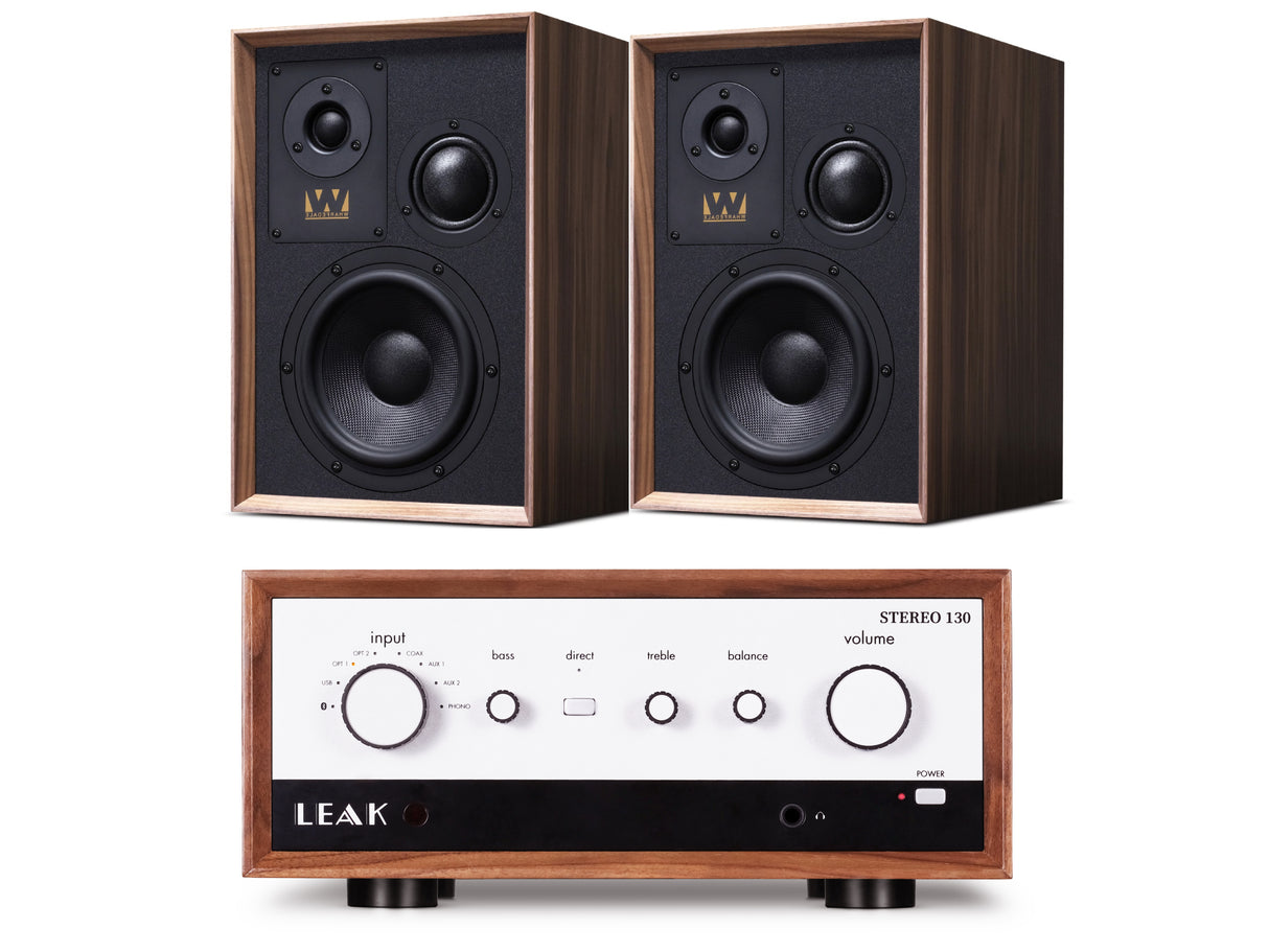 Leak Stereo 130 with Wharfedale Super Denton Bookshelf Speakers