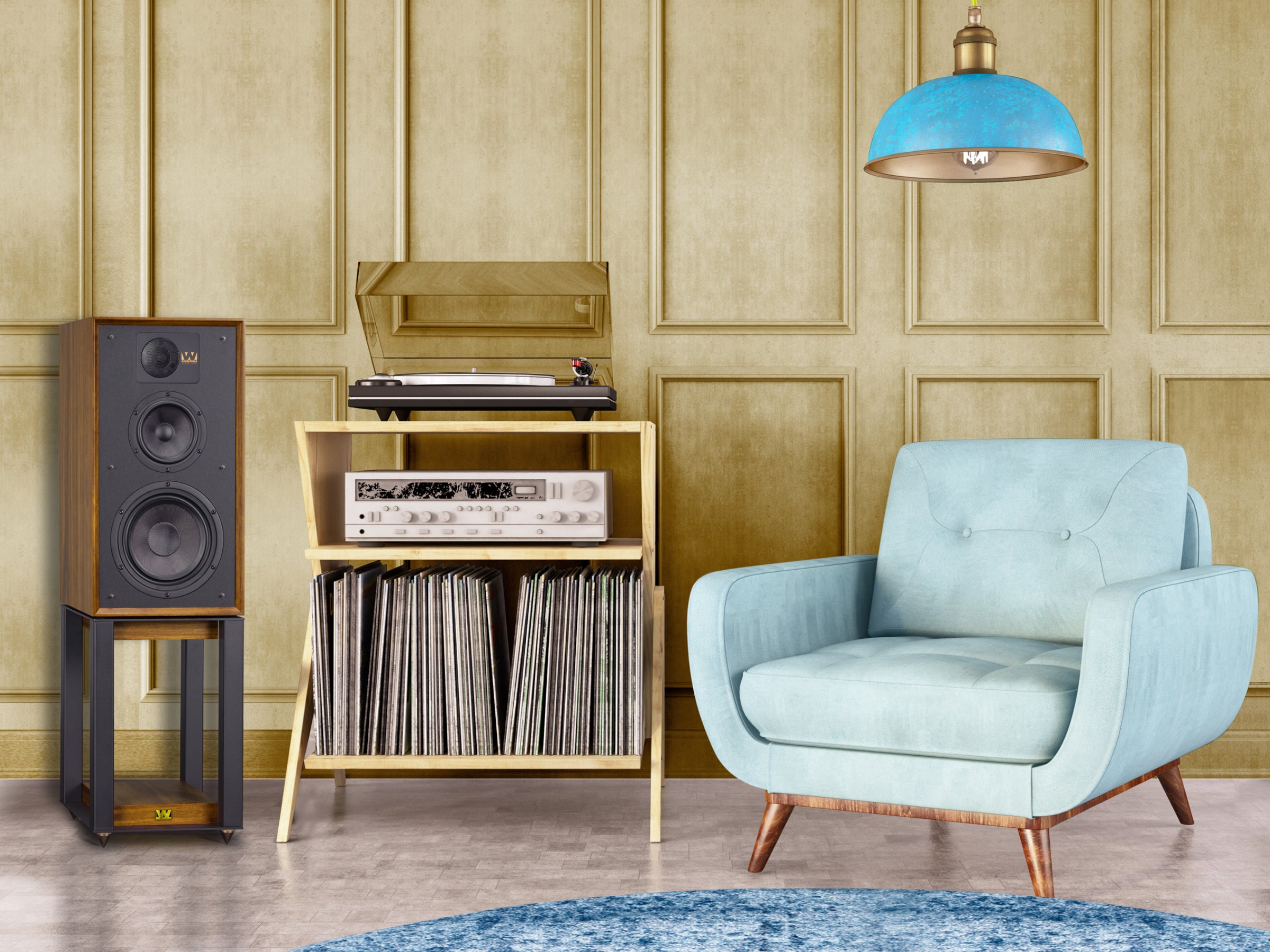 Quad 3 + Wharfedale Linton Speakers