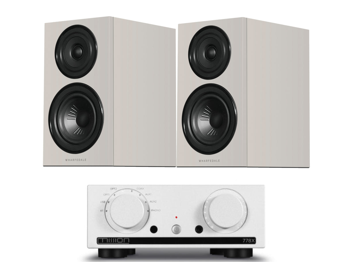 Mission 778X with Wharfedale Diamond 12.1i Bookshelf Speakers