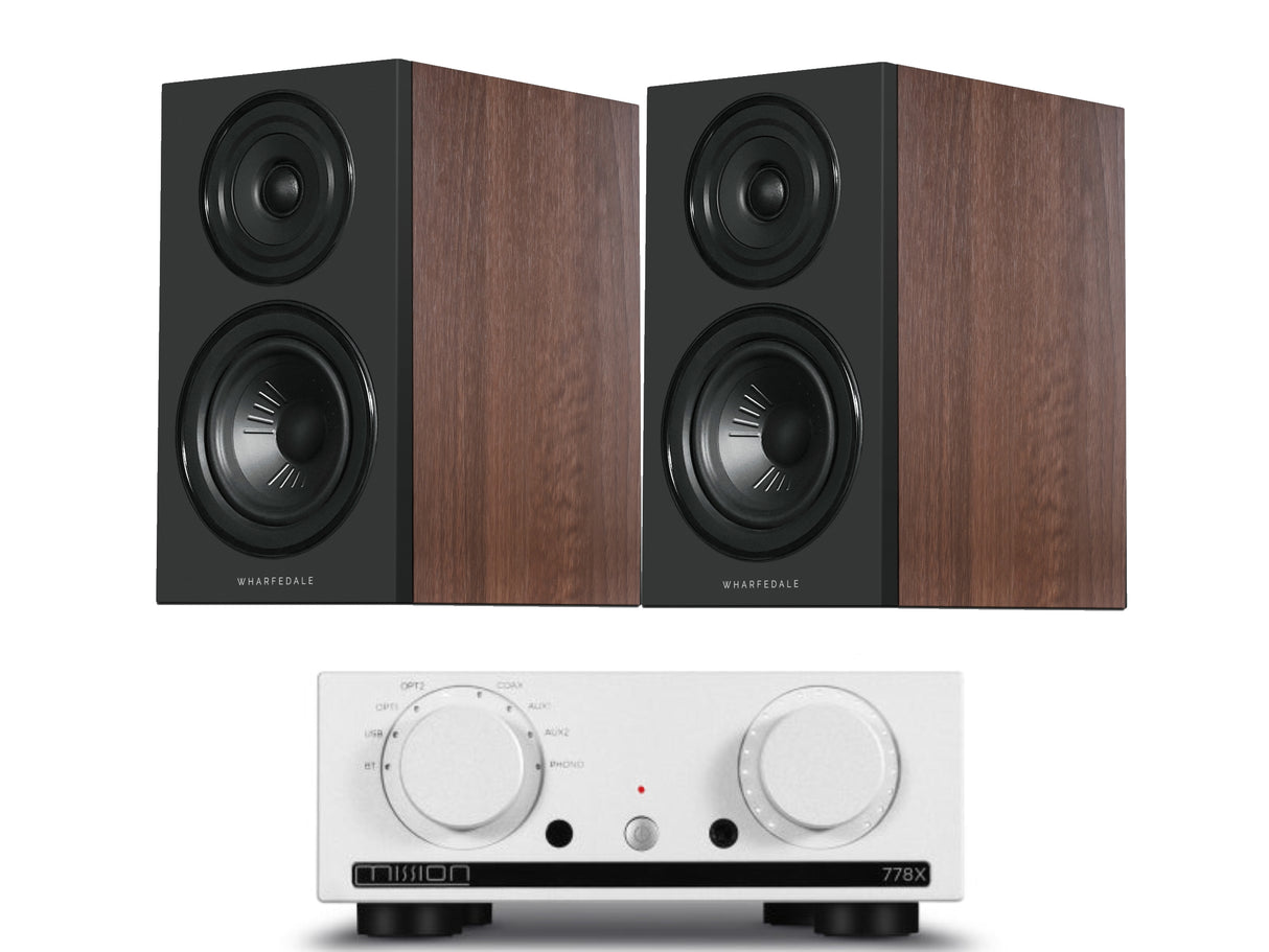 Mission 778X with Wharfedale Diamond 12.1i Bookshelf Speakers