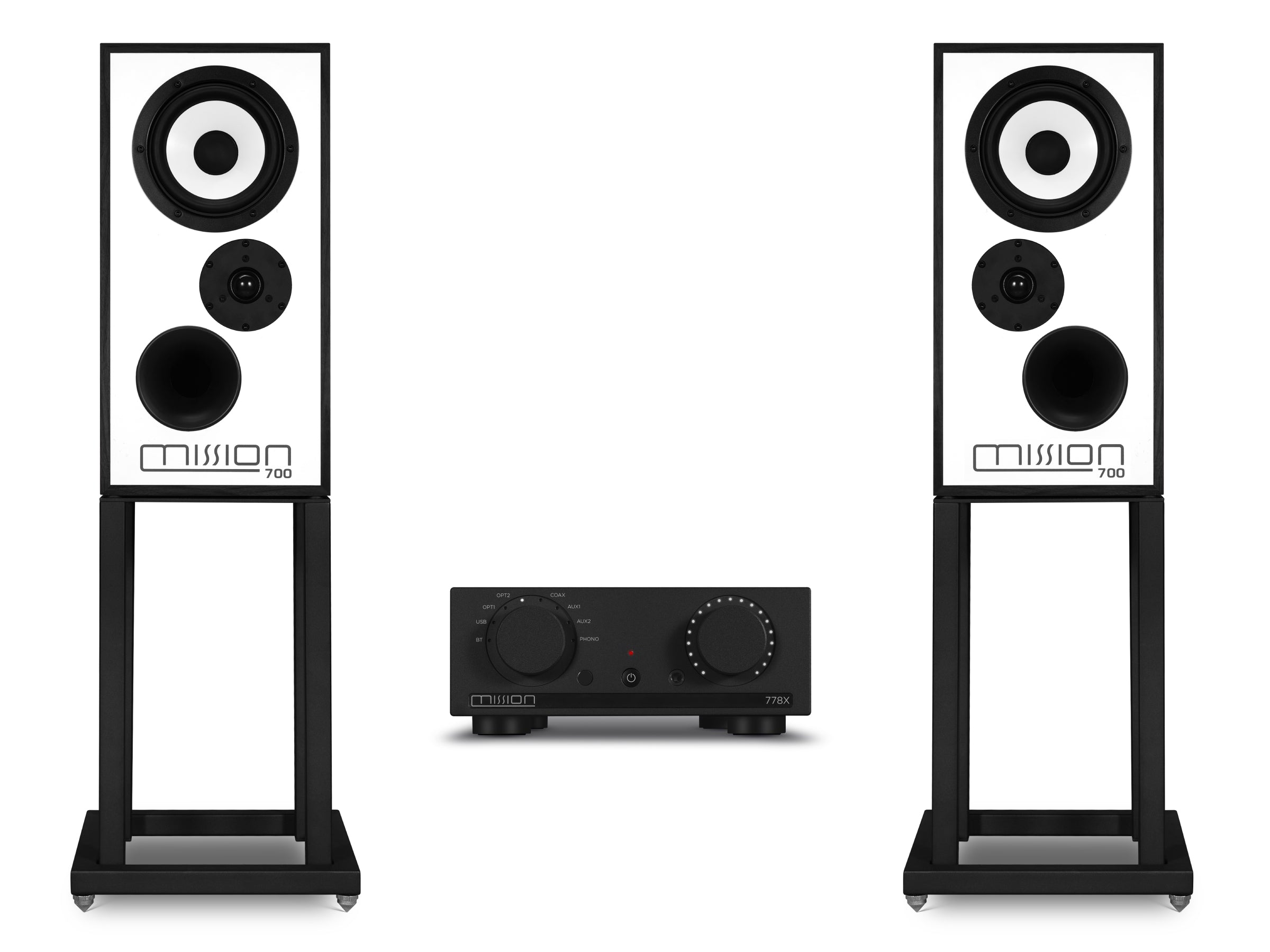 Mission 778X with 700 Speaker & 700 Stands