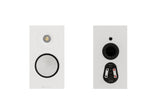Monitor Audio 8G Silver 50 standmount loudspeaker in white finish showing both front and rear profiles