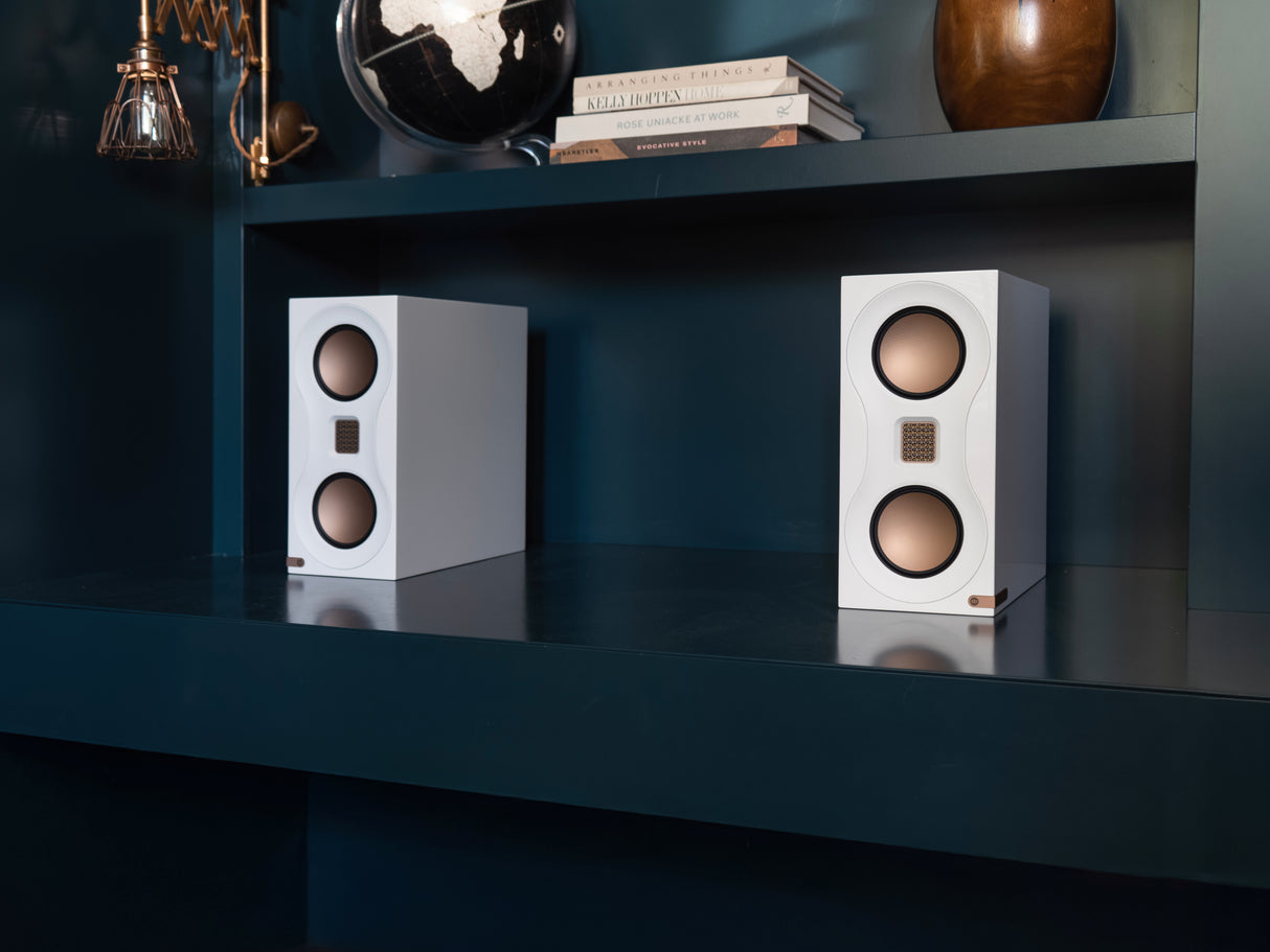 Monitor Audio Studio 89 Bookshelf Speakers (White)