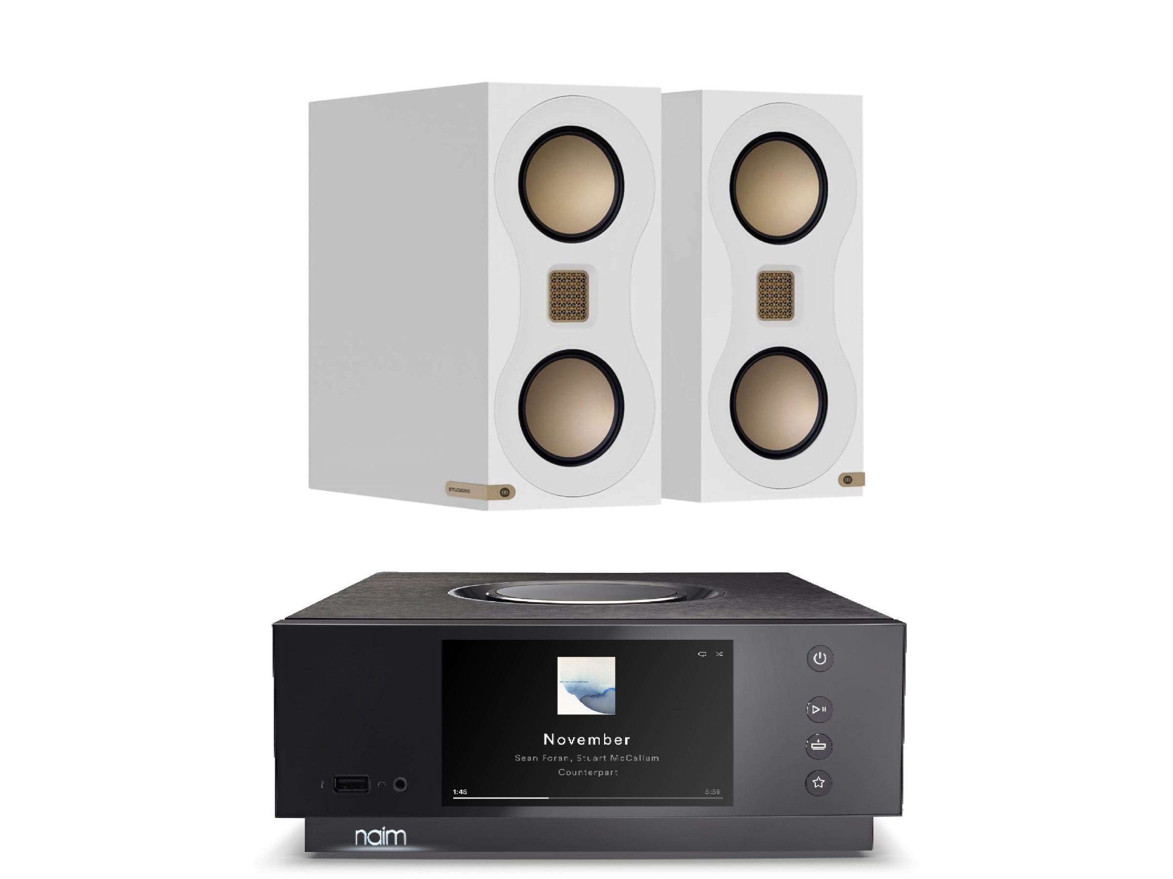 Naim Uniti Atom HDMI with Monitor Audio Studio 89 Speakers