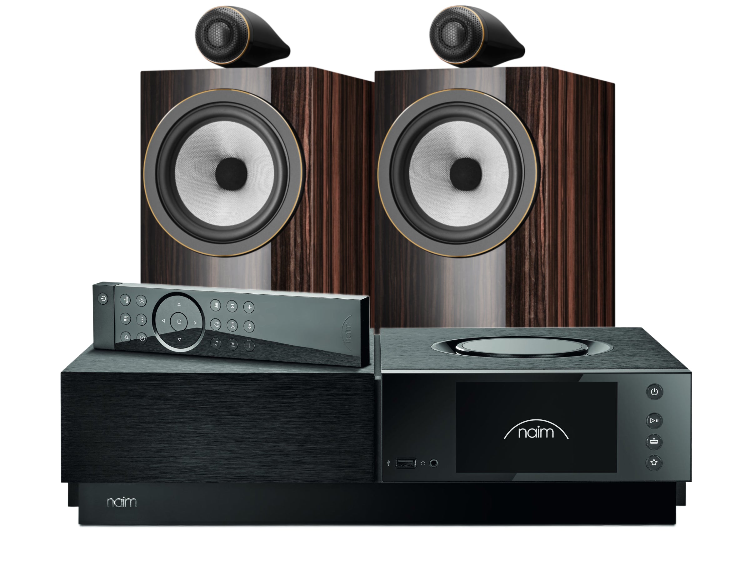 Naim Uniti Nova PE with Bowers & Wilkins 705 S3 Signature Bookshelf Speakers