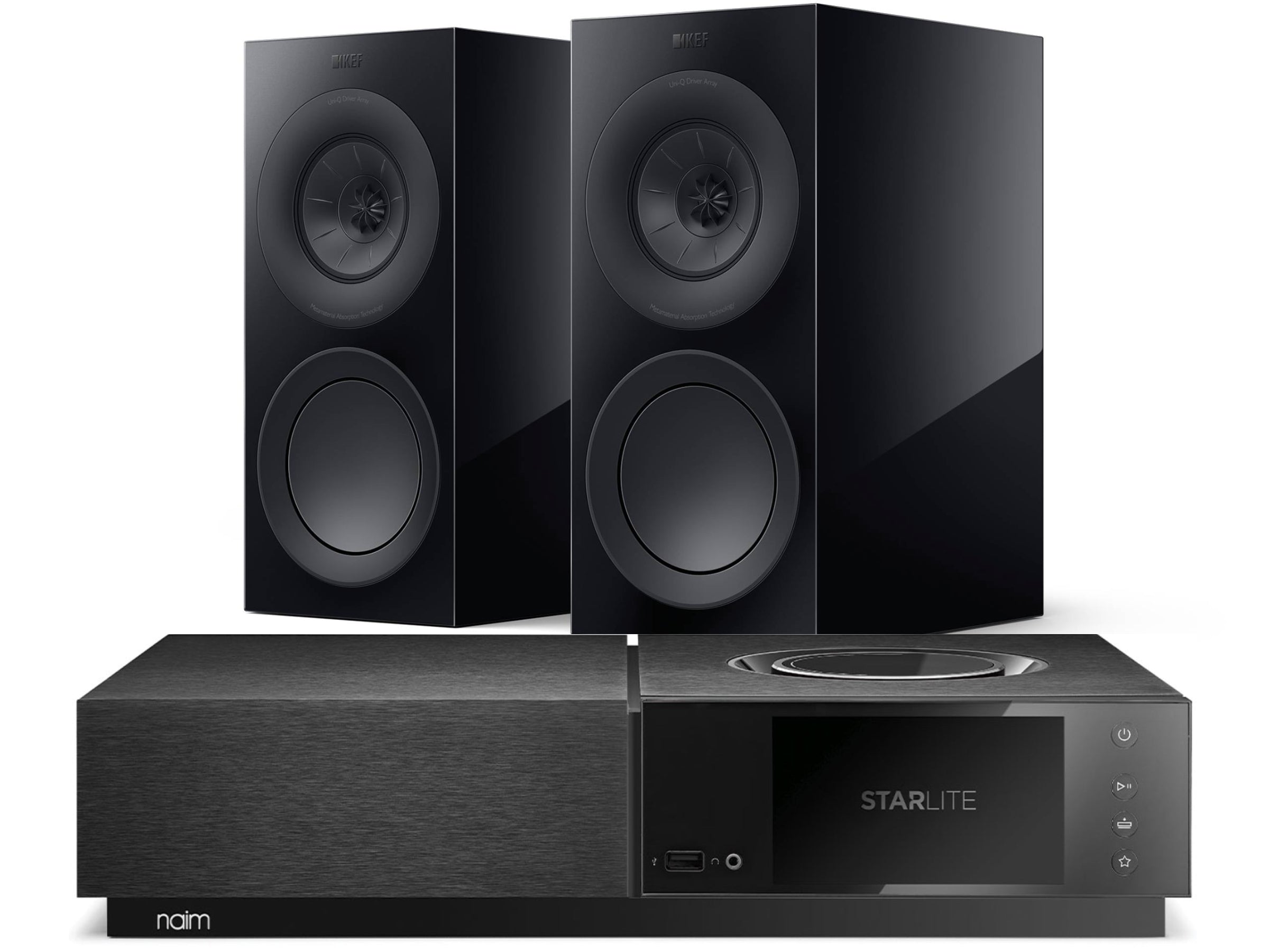 Naim Uniti Star Lite with KEF R3 META Bookshelf Speakers