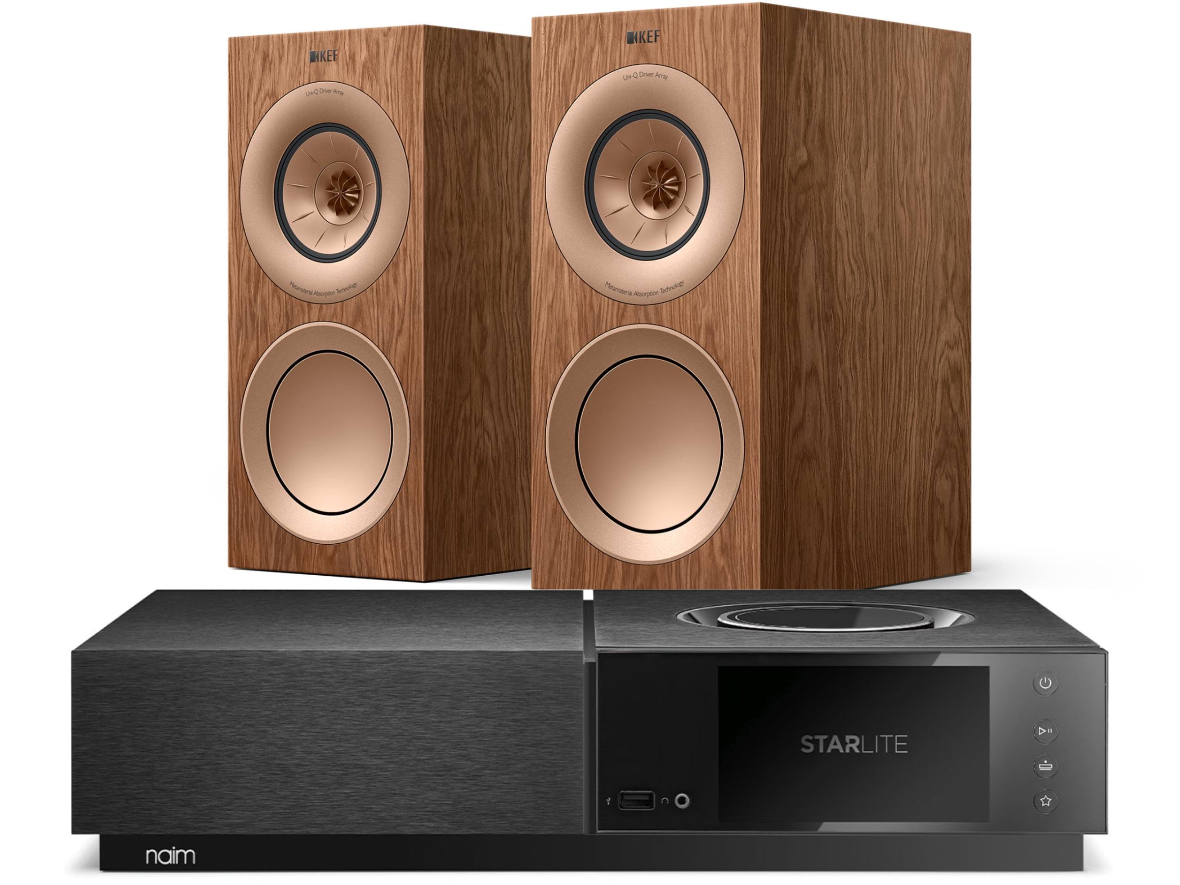 Naim Uniti Star Lite with KEF R3 META Bookshelf Speakers