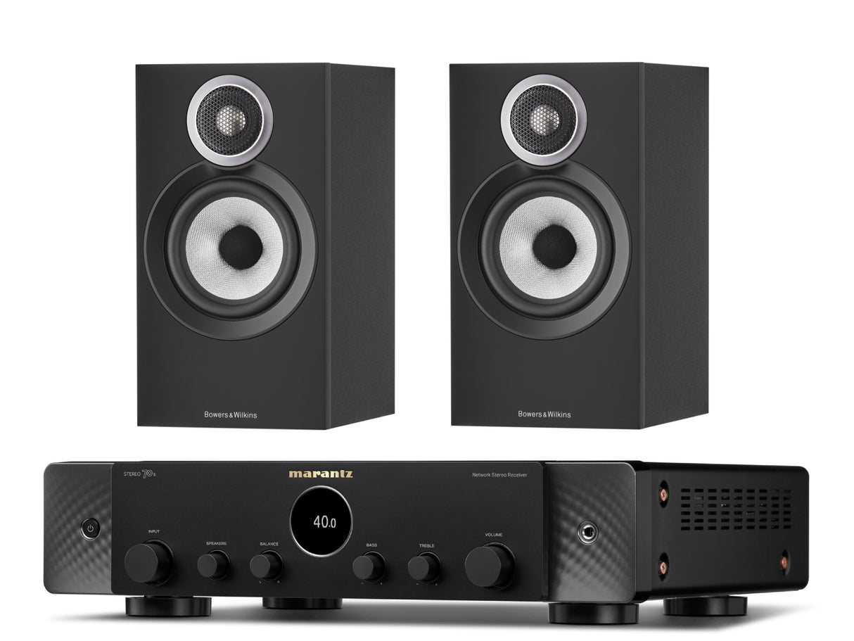 Marantz STEREO 70s Streaming Amp + Bowers & Wilkins 607 S3 Speakers