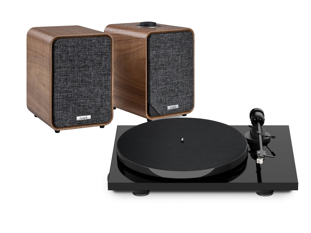 Pro-Ject E1 Black Turntable with Ruark MR1 Mk3 Speakers