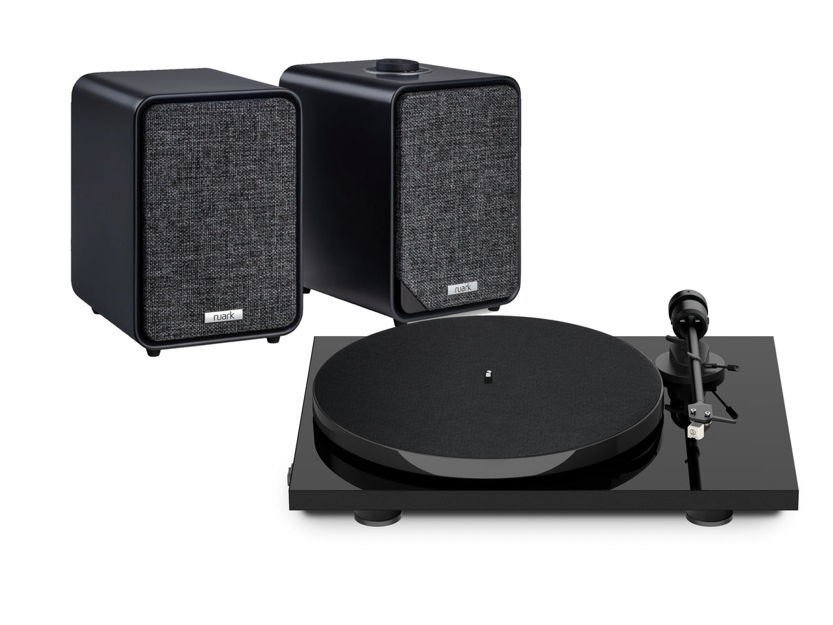 Pro-Ject E1 Black Turntable with Ruark MR1 Mk3 Speakers