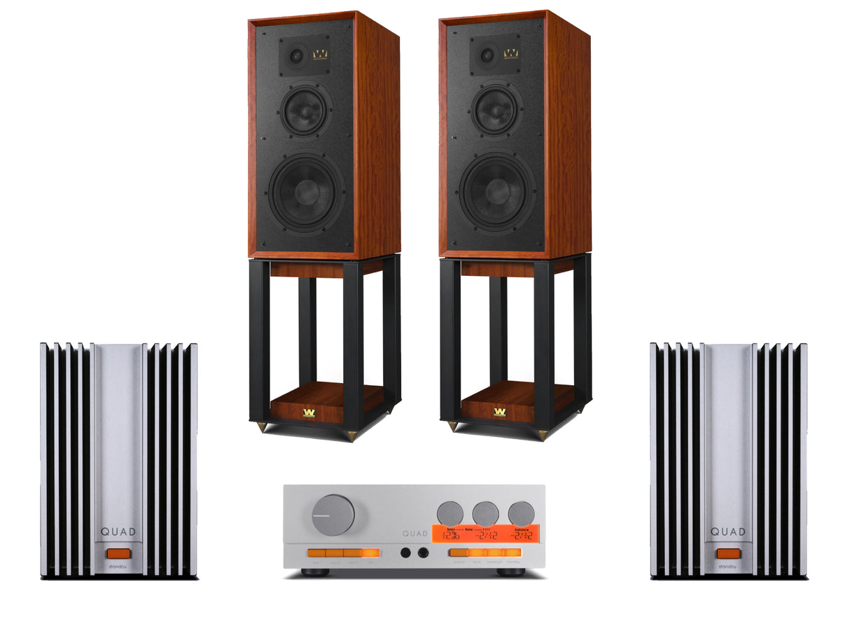 Quad 33/303 (2x Power Amps) (2024 Edition) + Wharfedale Super Linton