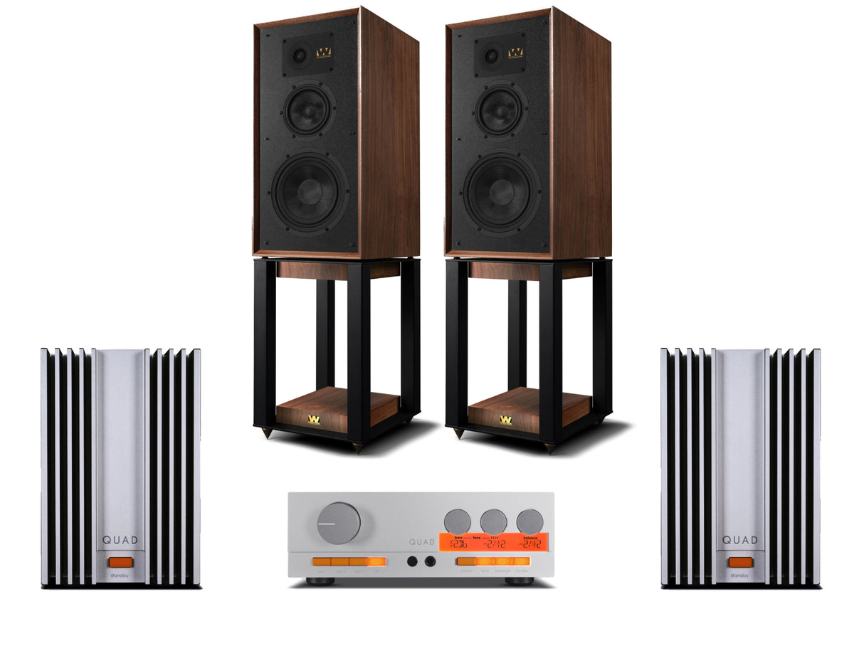 Quad 33/303 (2x Power Amps) (2024 Edition) + Wharfedale Super Linton