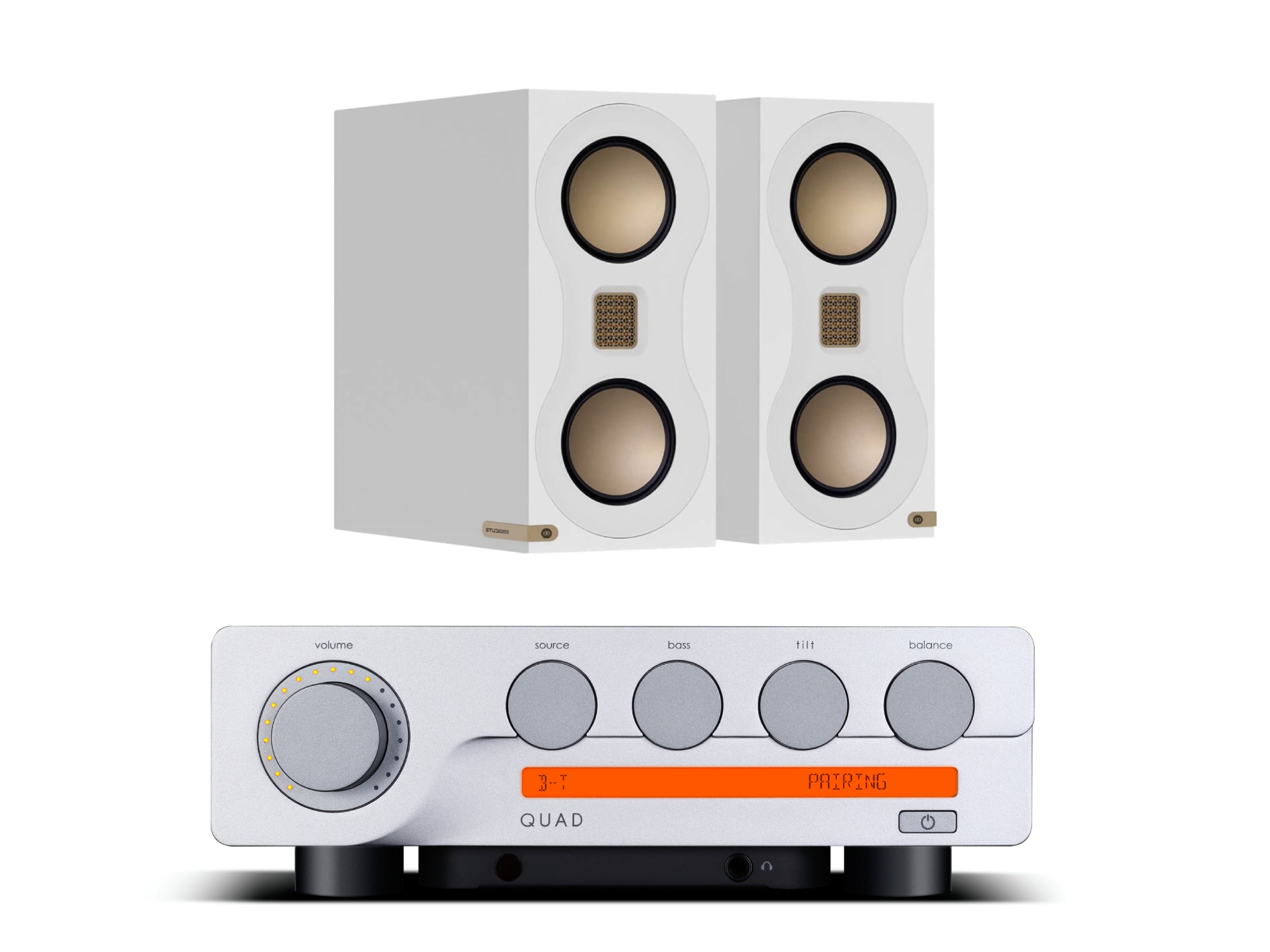 Quad 3 with Monitor Audio Studio 89 Speakers